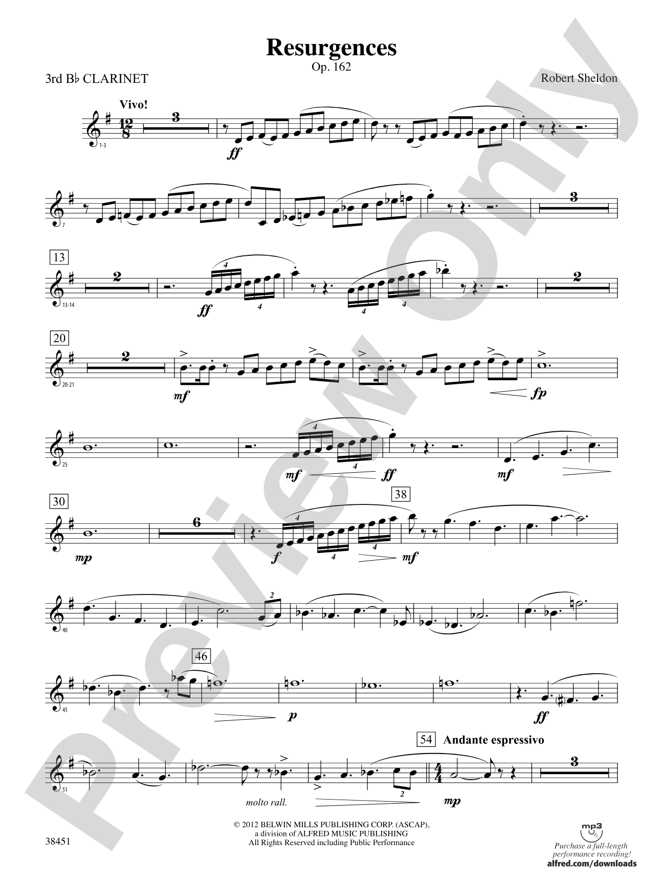 Resurgences: 3rd B-flat Clarinet