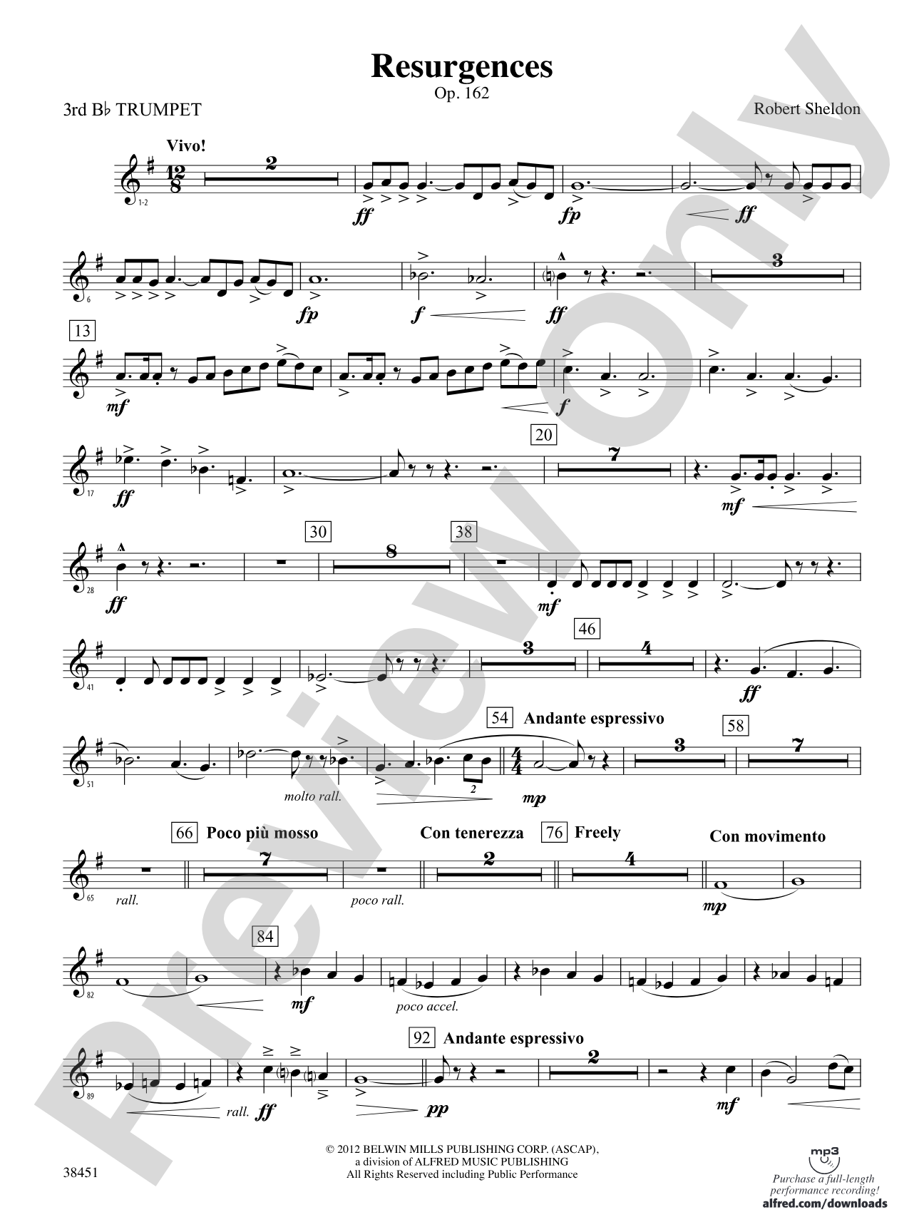 Resurgences: 3rd B-flat Trumpet