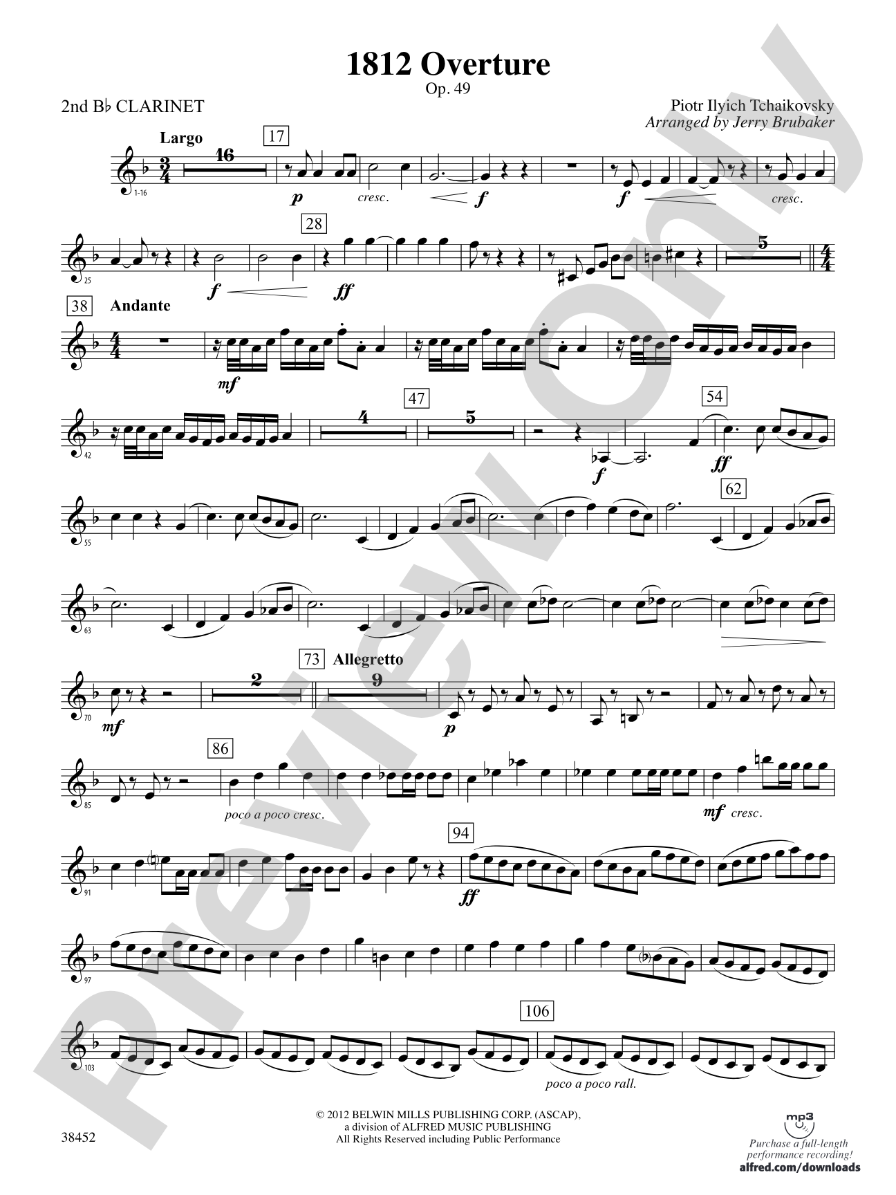 1812 Overture: 2nd B-flat Clarinet