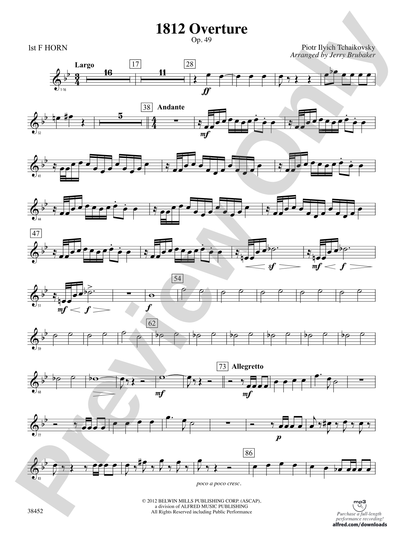 1812 Overture: 1st F Horn