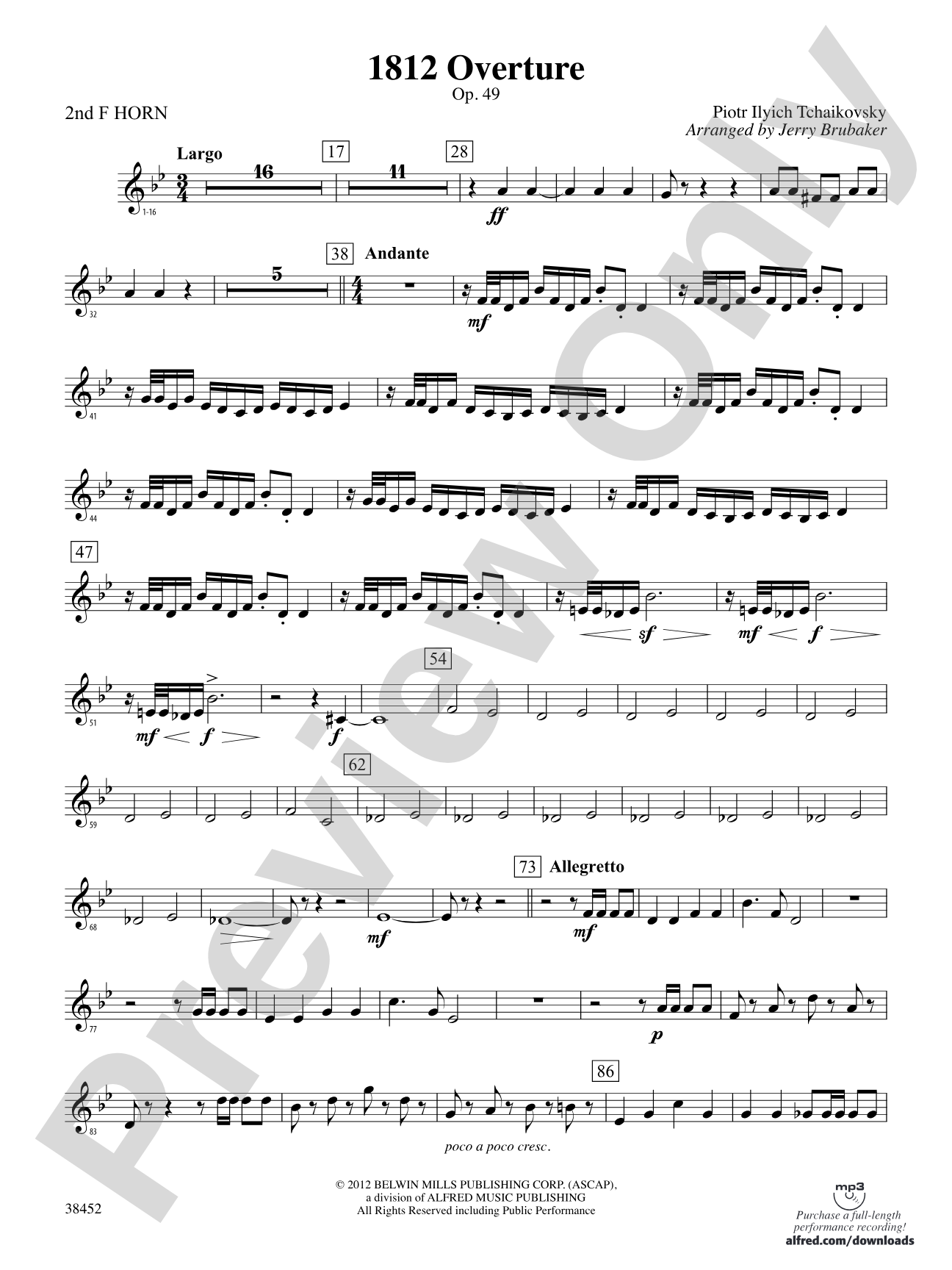 1812 Overture: 2nd F Horn
