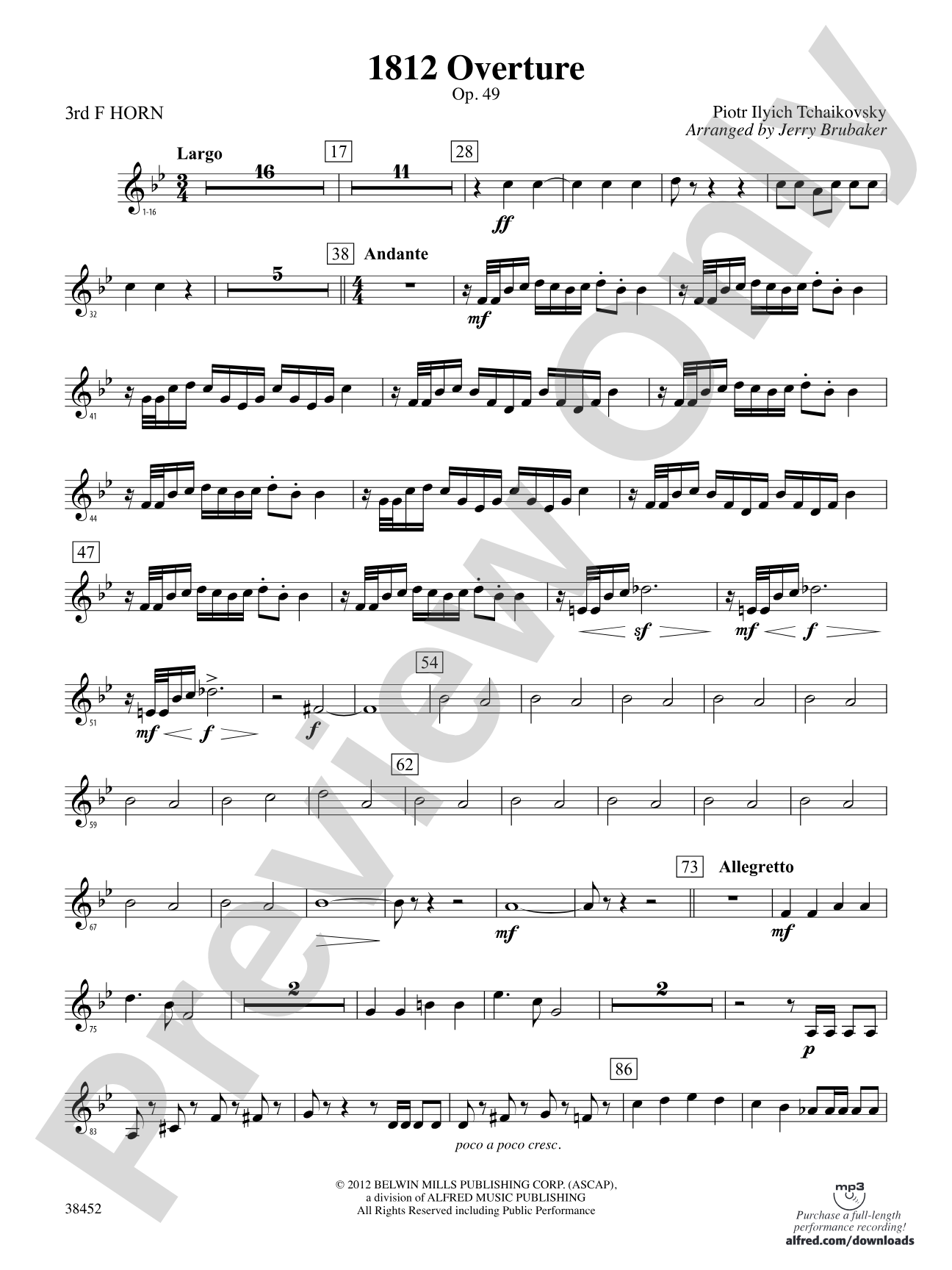 1812 Overture: 3rd F Horn