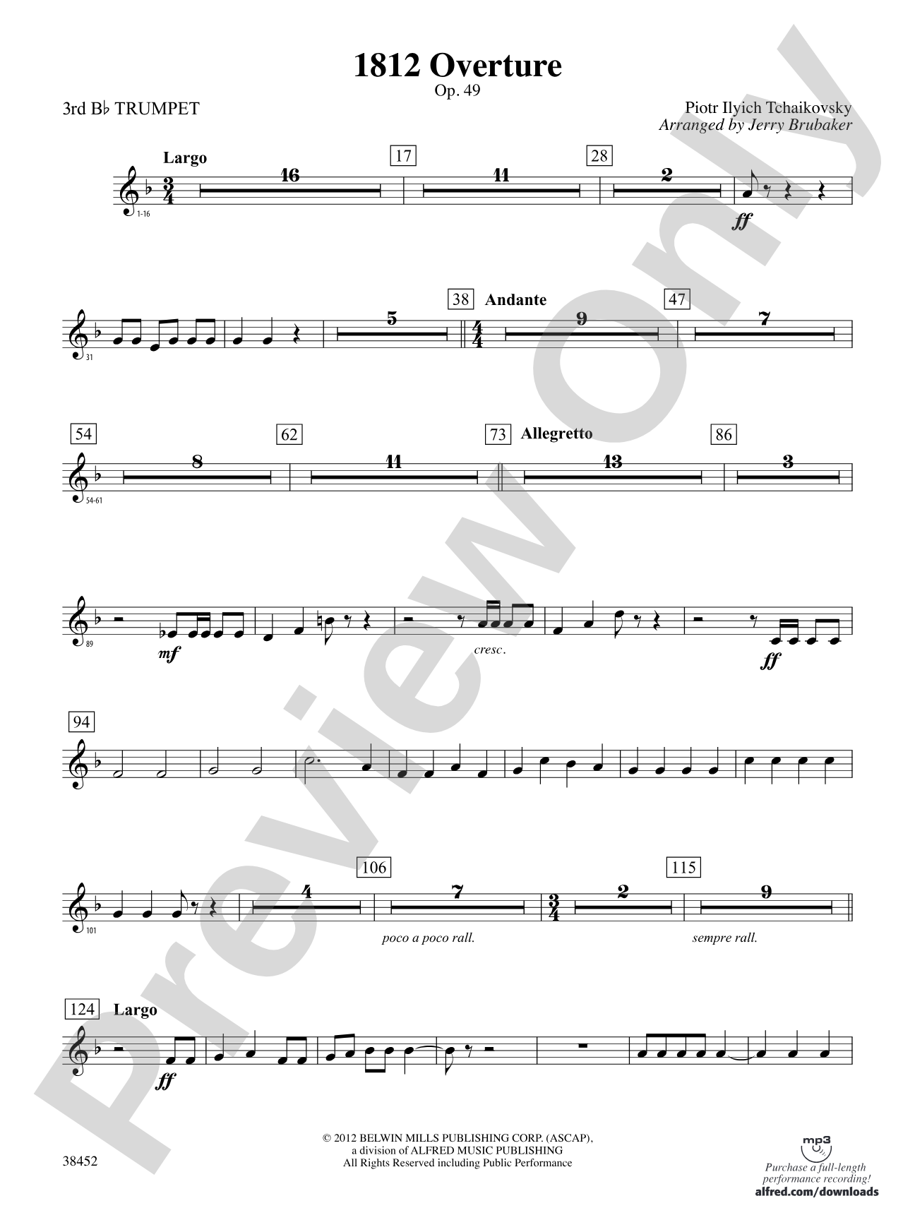 1812 Overture: 3rd B-flat Trumpet