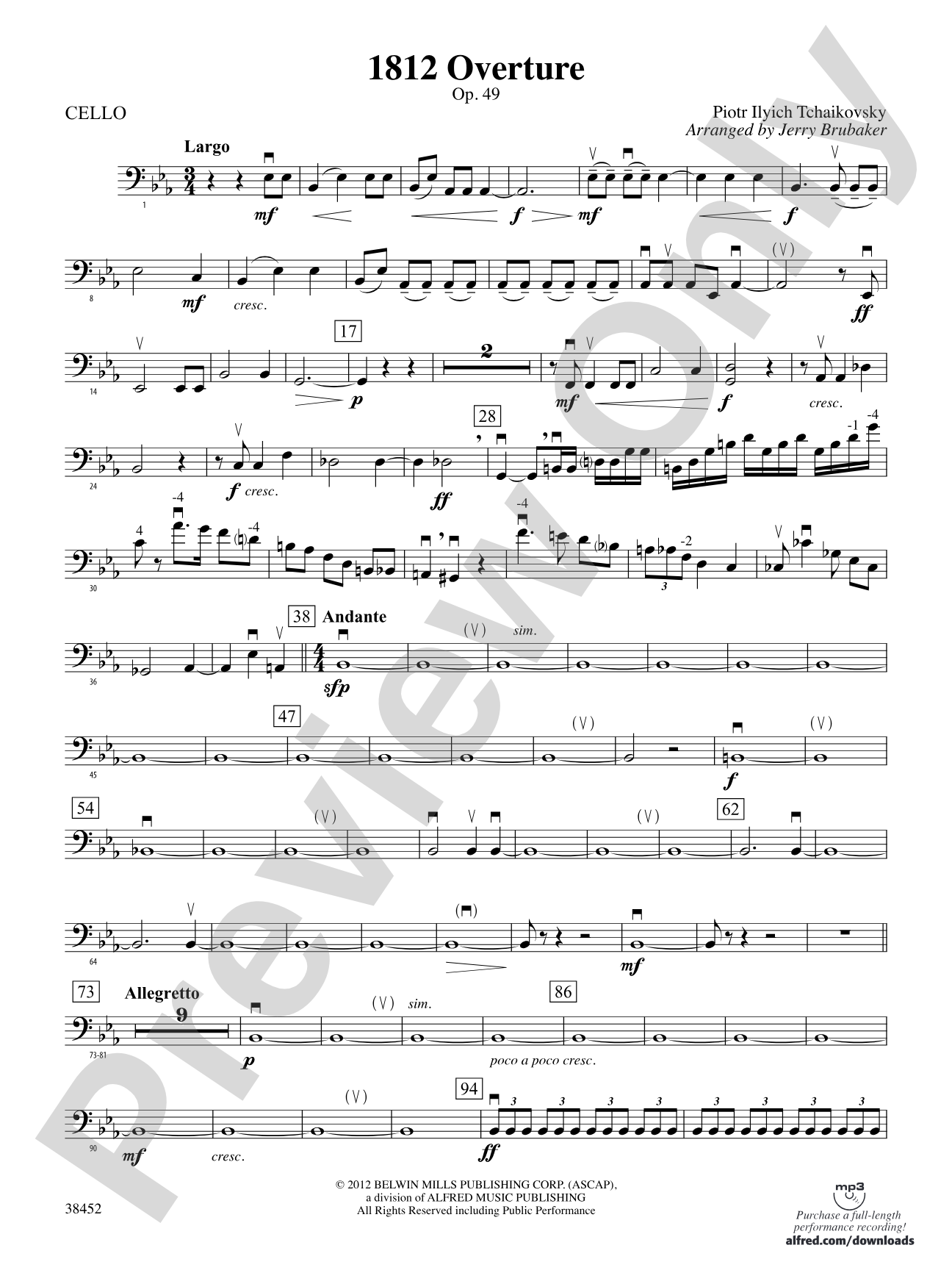 1812 Overture: Cello