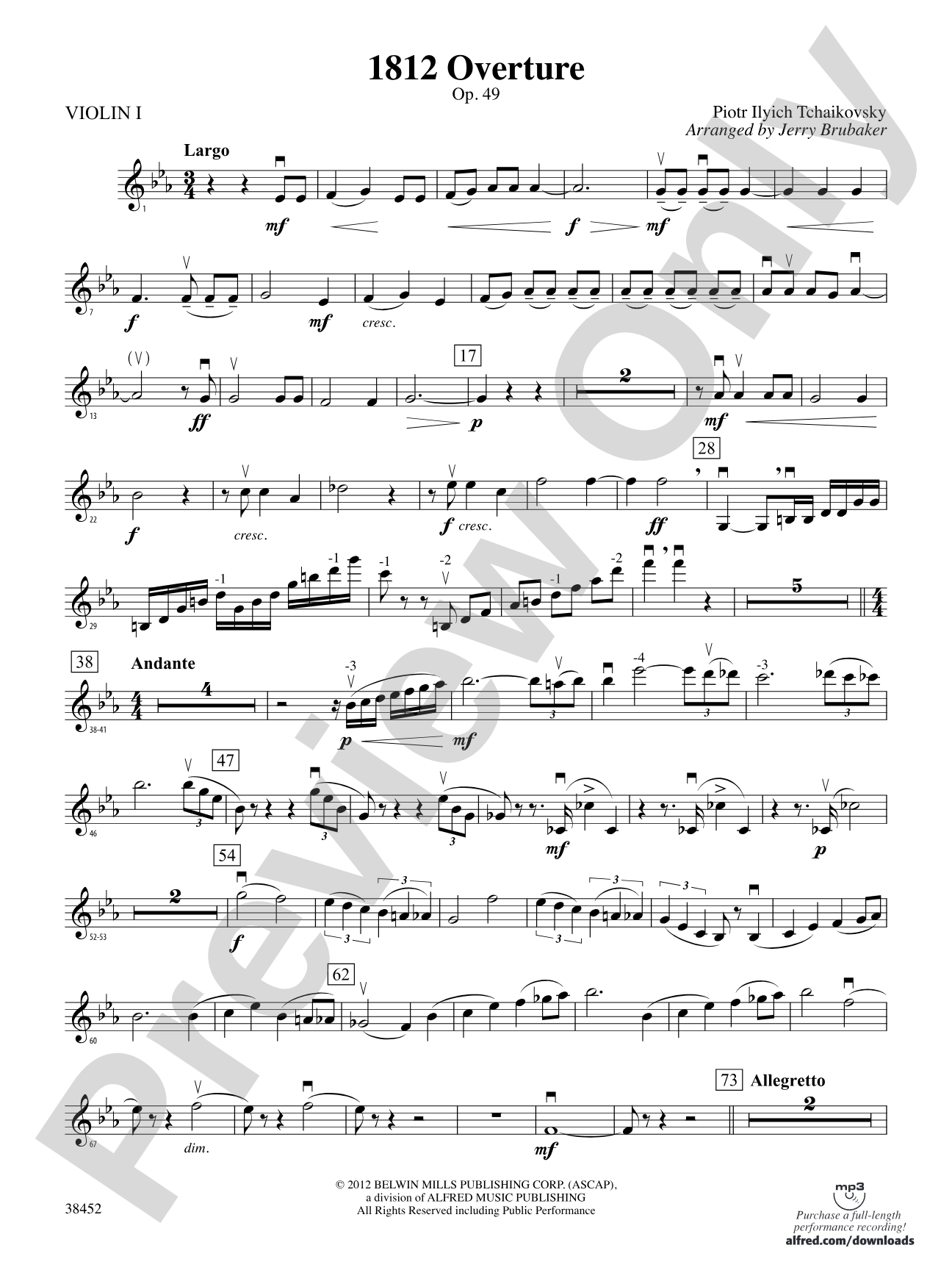 1812 Overture: 1st Violin