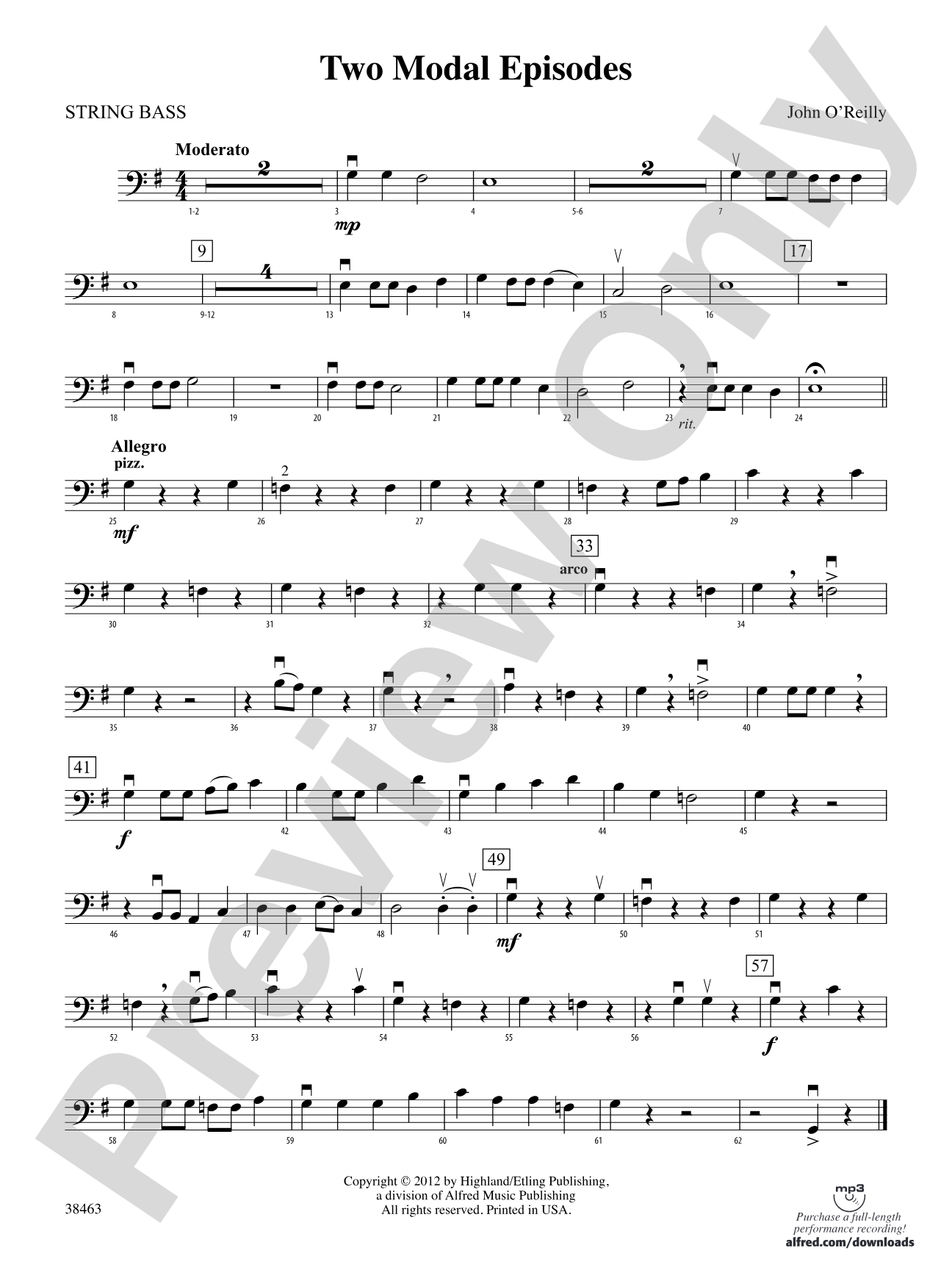 Two Modal Episodes: String Bass