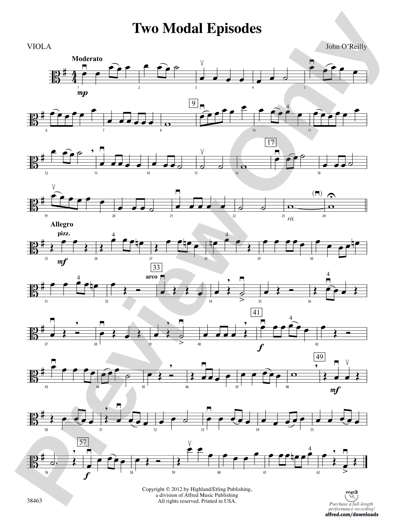 Two Modal Episodes: Viola
