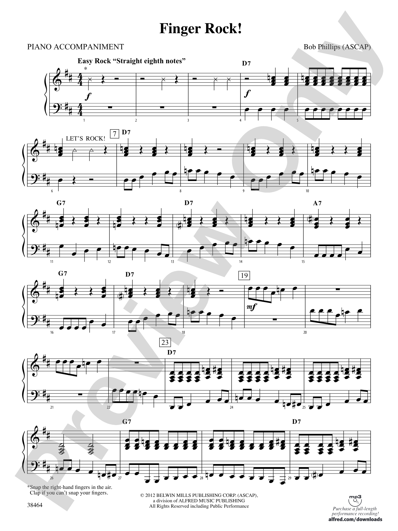 Finger Rock!: Piano Accompaniment