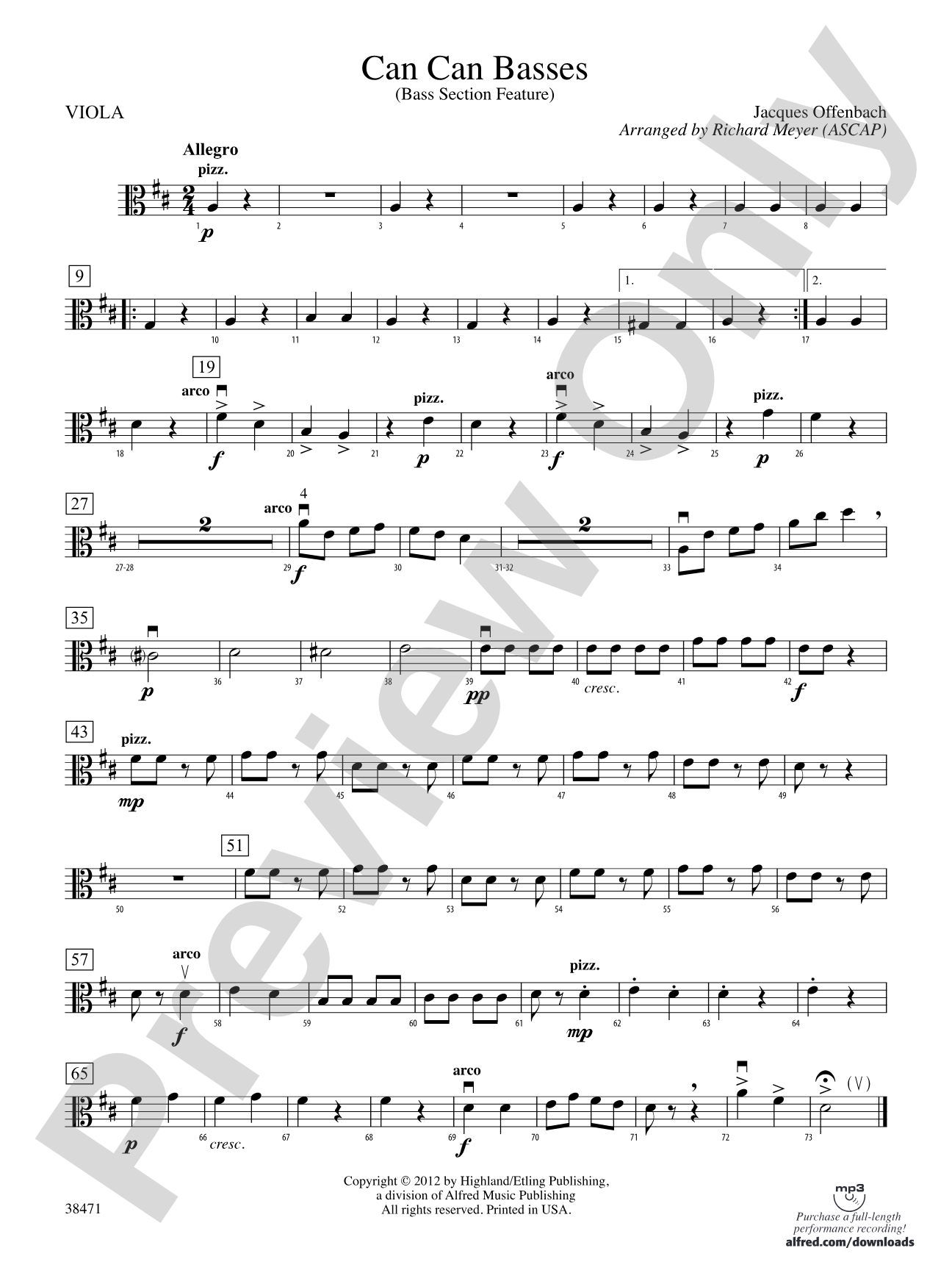 Can Can Basses: Viola