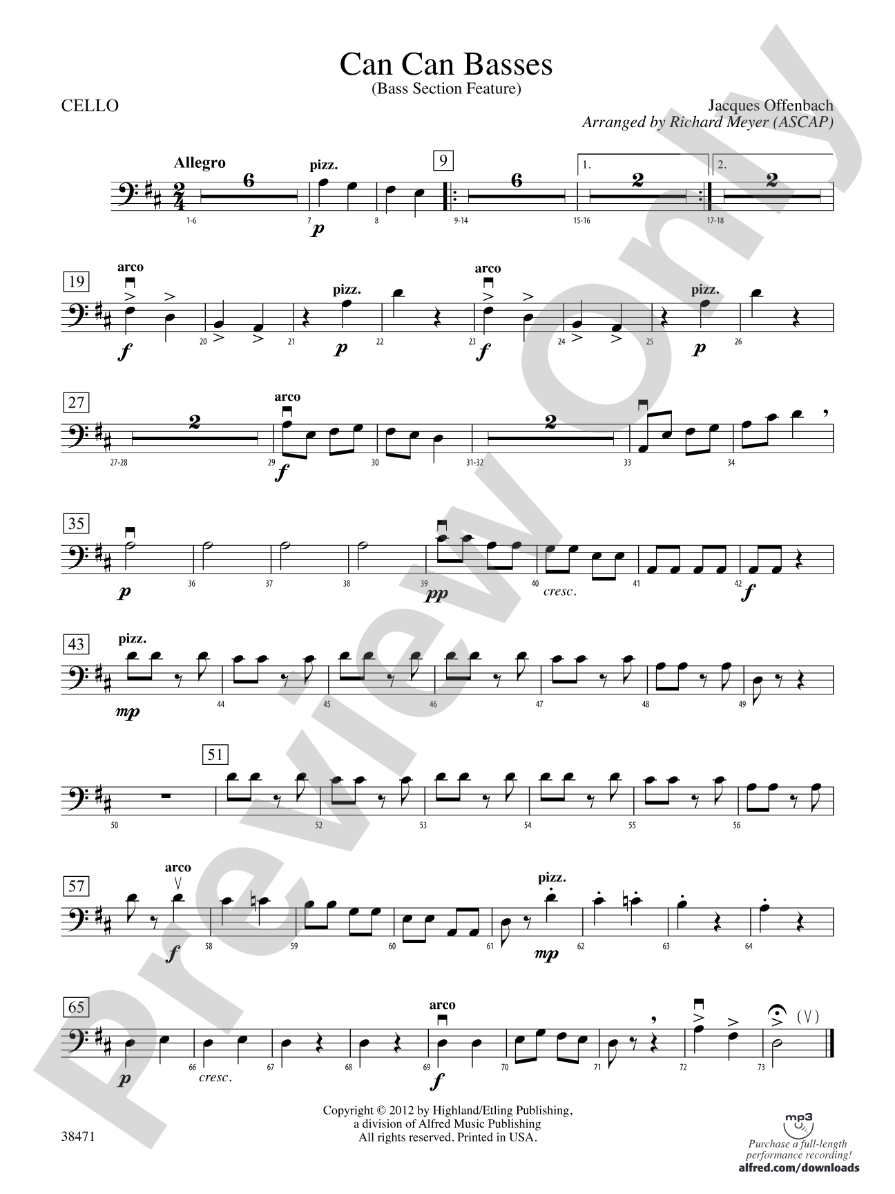 Can Can Basses: Cello