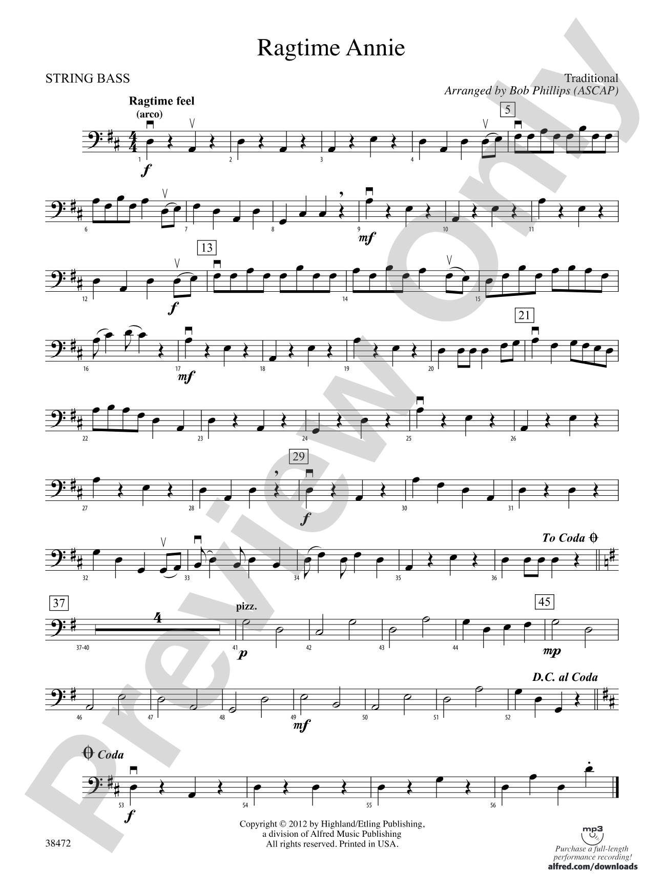 Ragtime Annie: String Bass