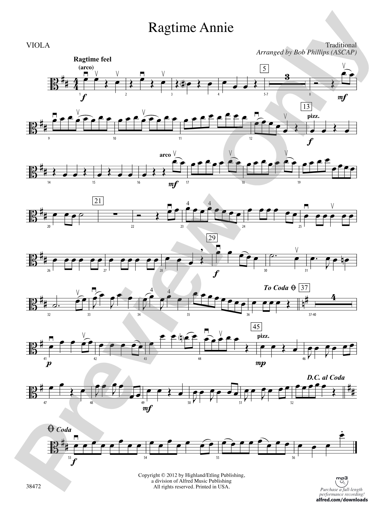 Ragtime Annie: Viola