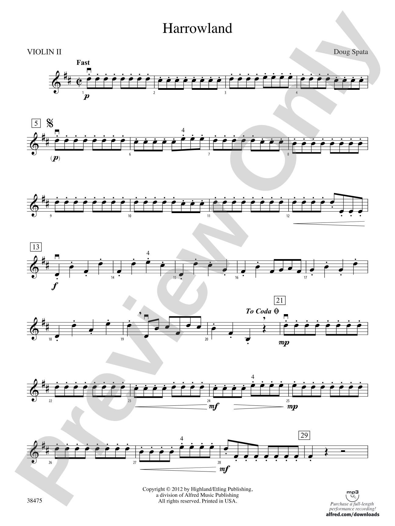 Harrowland: 2nd Violin