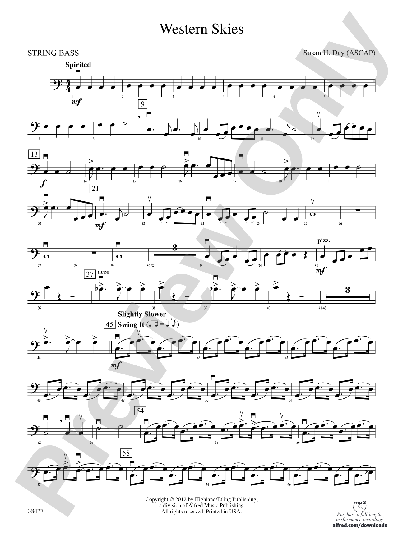 Western Skies: String Bass