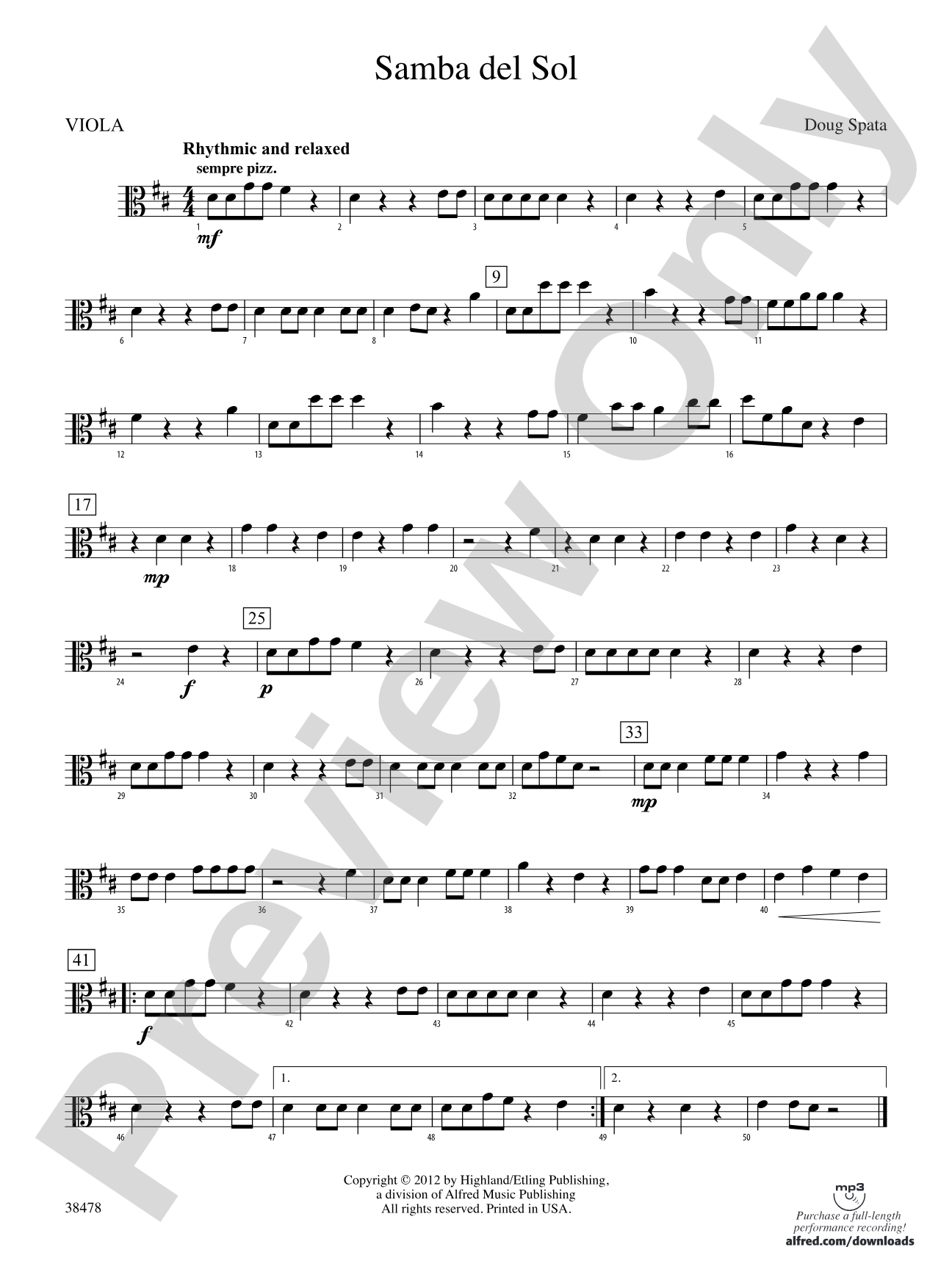 Samba del Sol: Viola