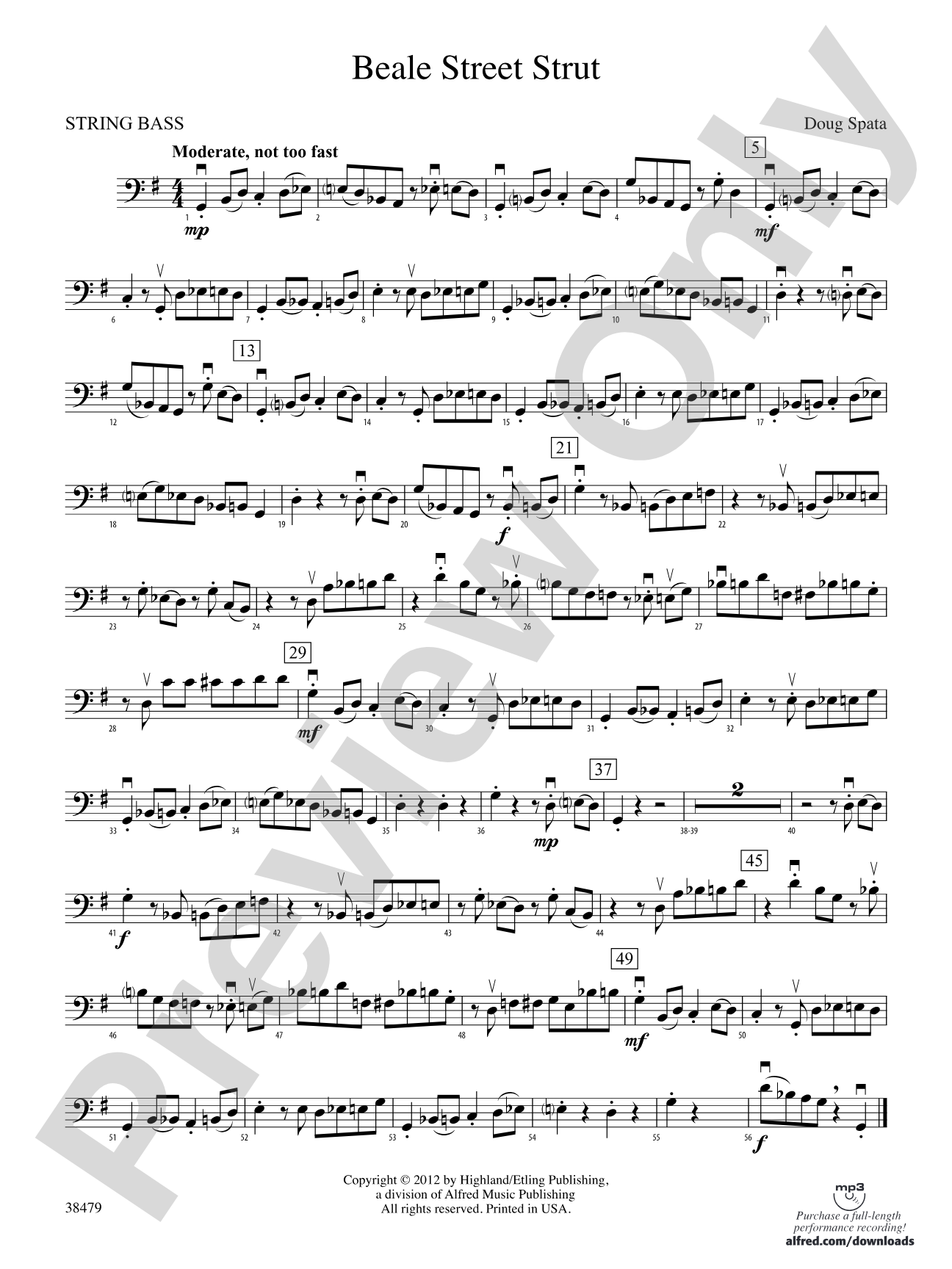Beale Street Strut: String Bass
