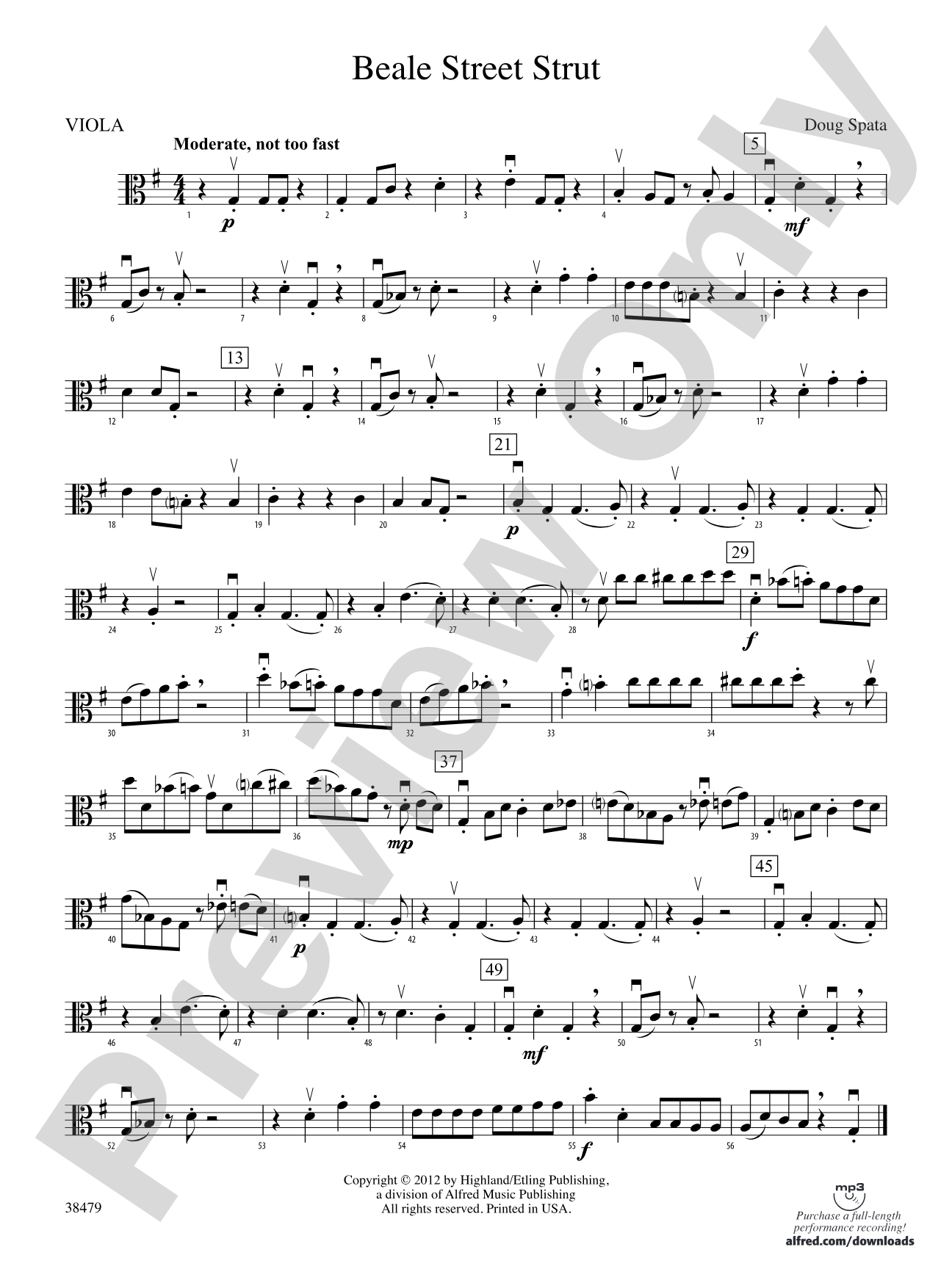 Beale Street Strut: Viola