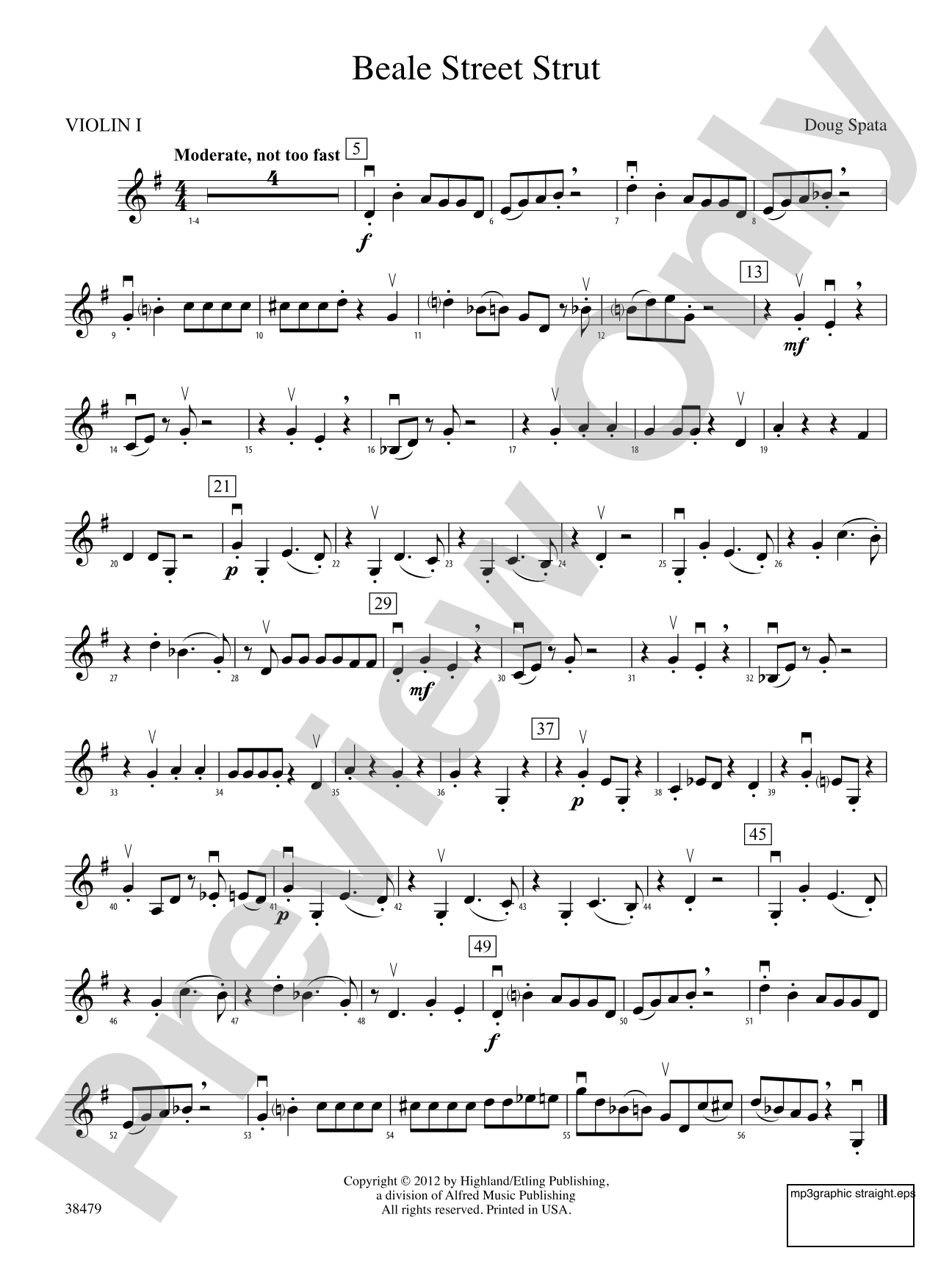 Beale Street Strut: 1st Violin