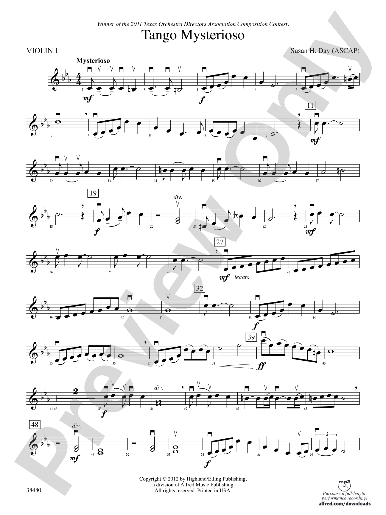 Tango Mysterioso: 1st Violin