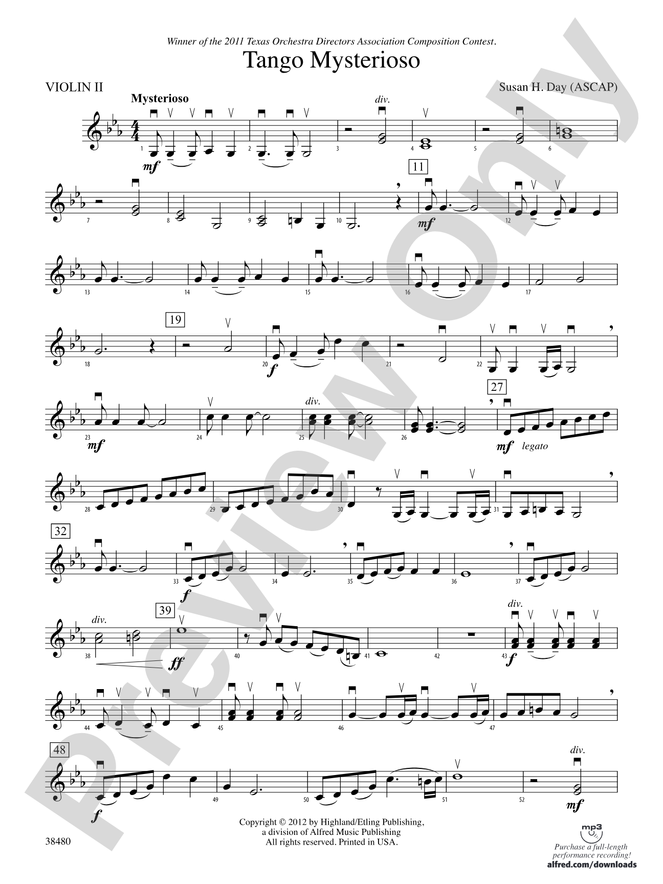 Tango Mysterioso: 2nd Violin