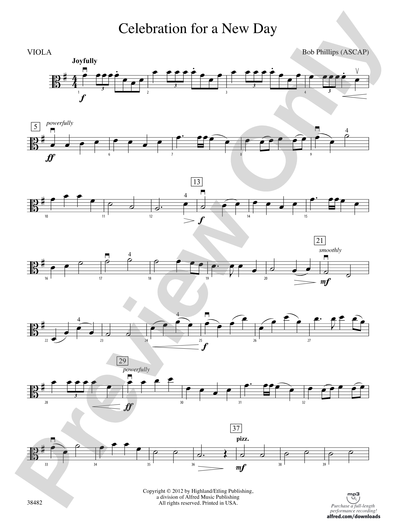 Celebration for a New Day: Viola