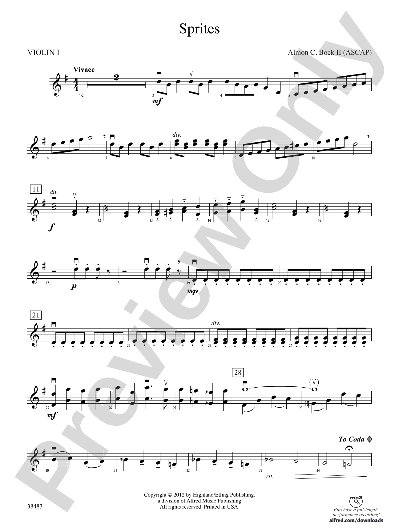 Sprites: 1st Violin