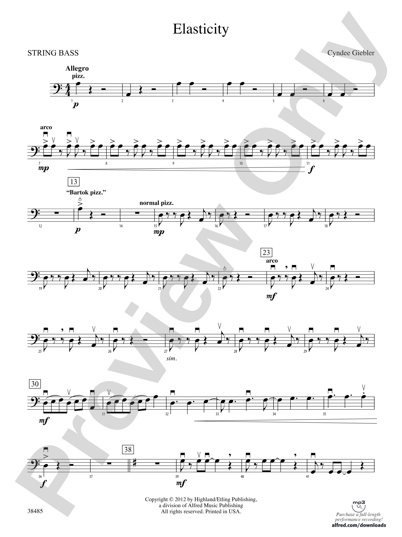 Elasticity: String Bass