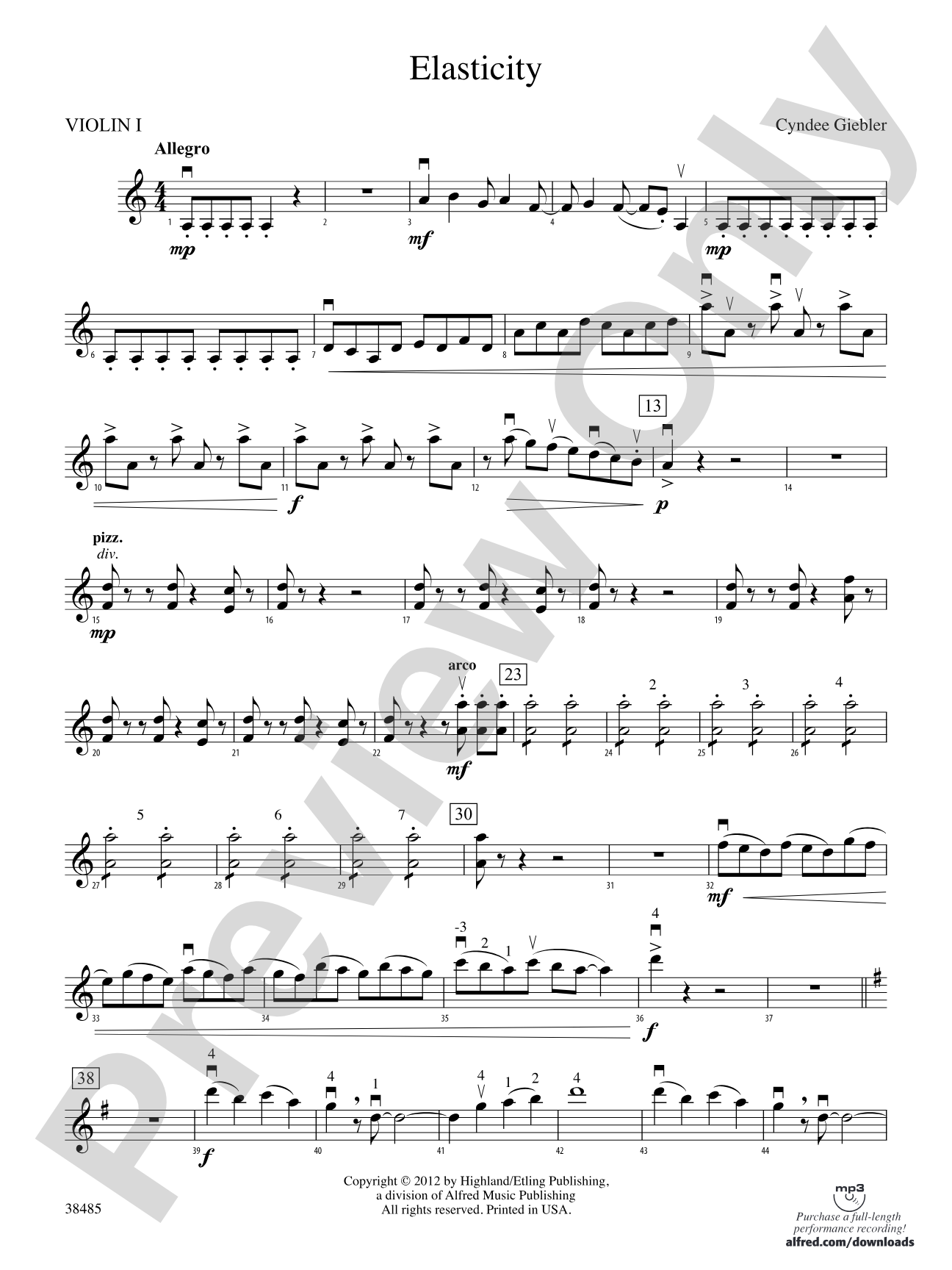 Elasticity: 1st Violin