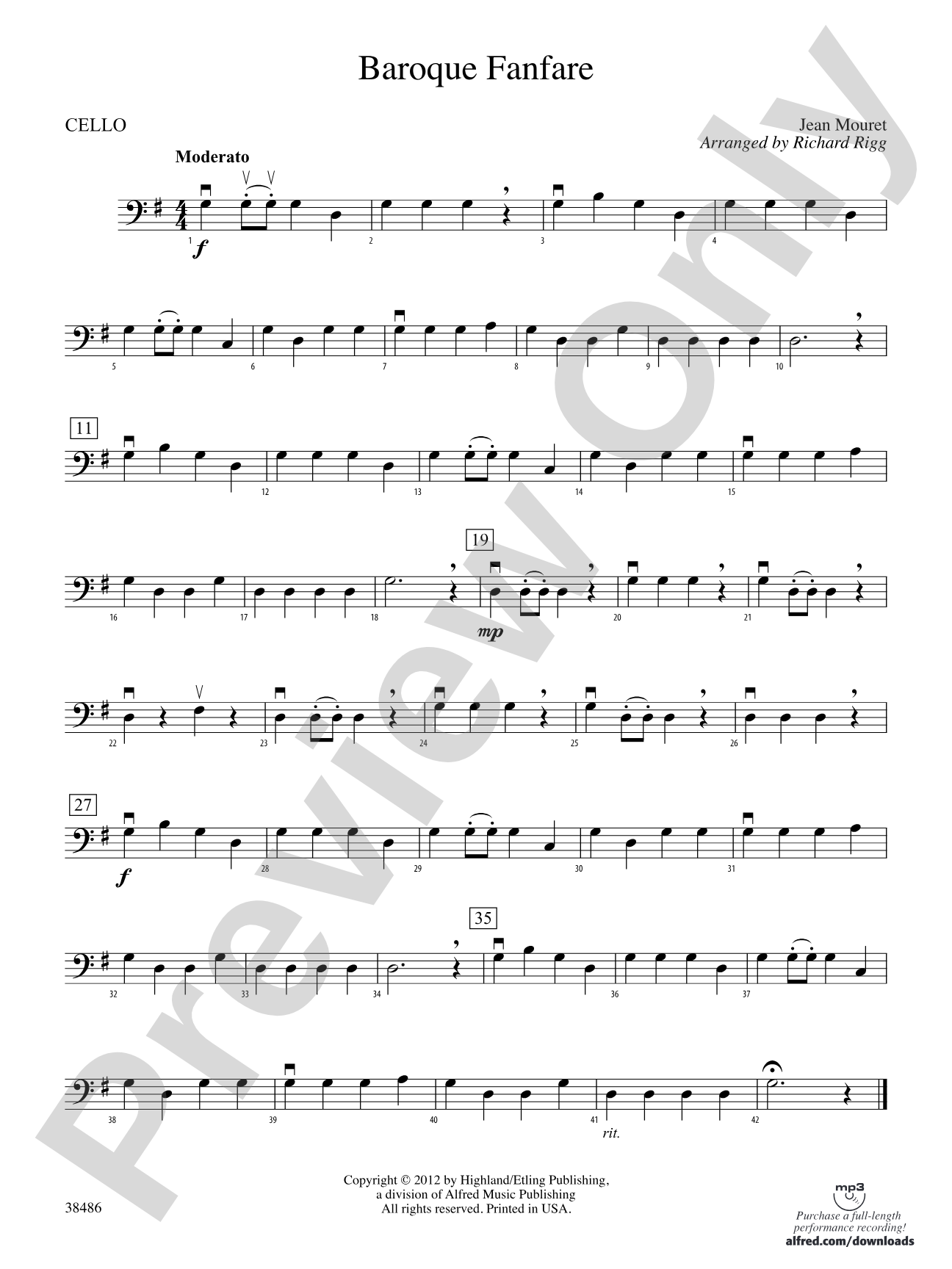 Baroque Fanfare: Cello