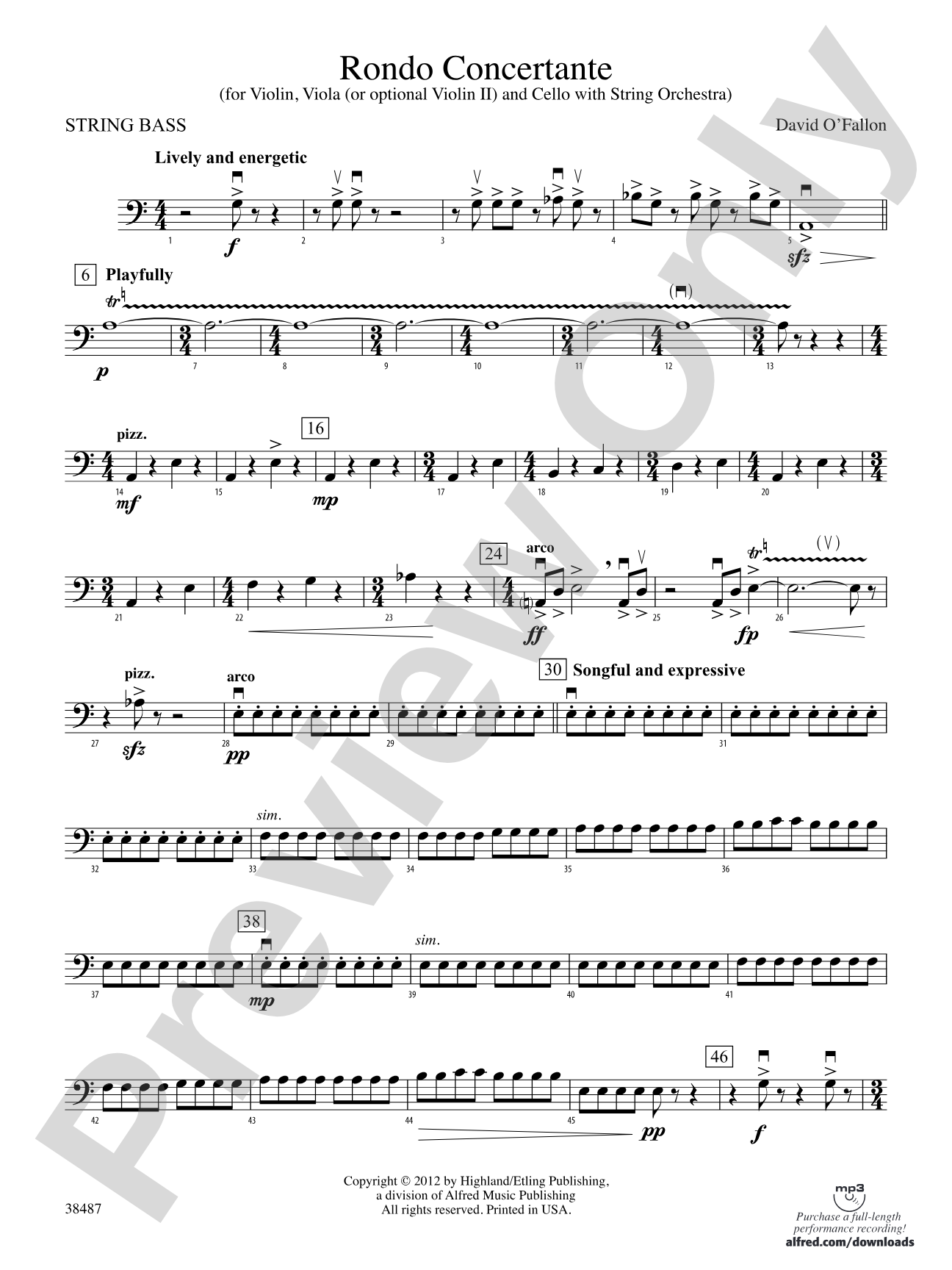 Rondo Concertante: String Bass