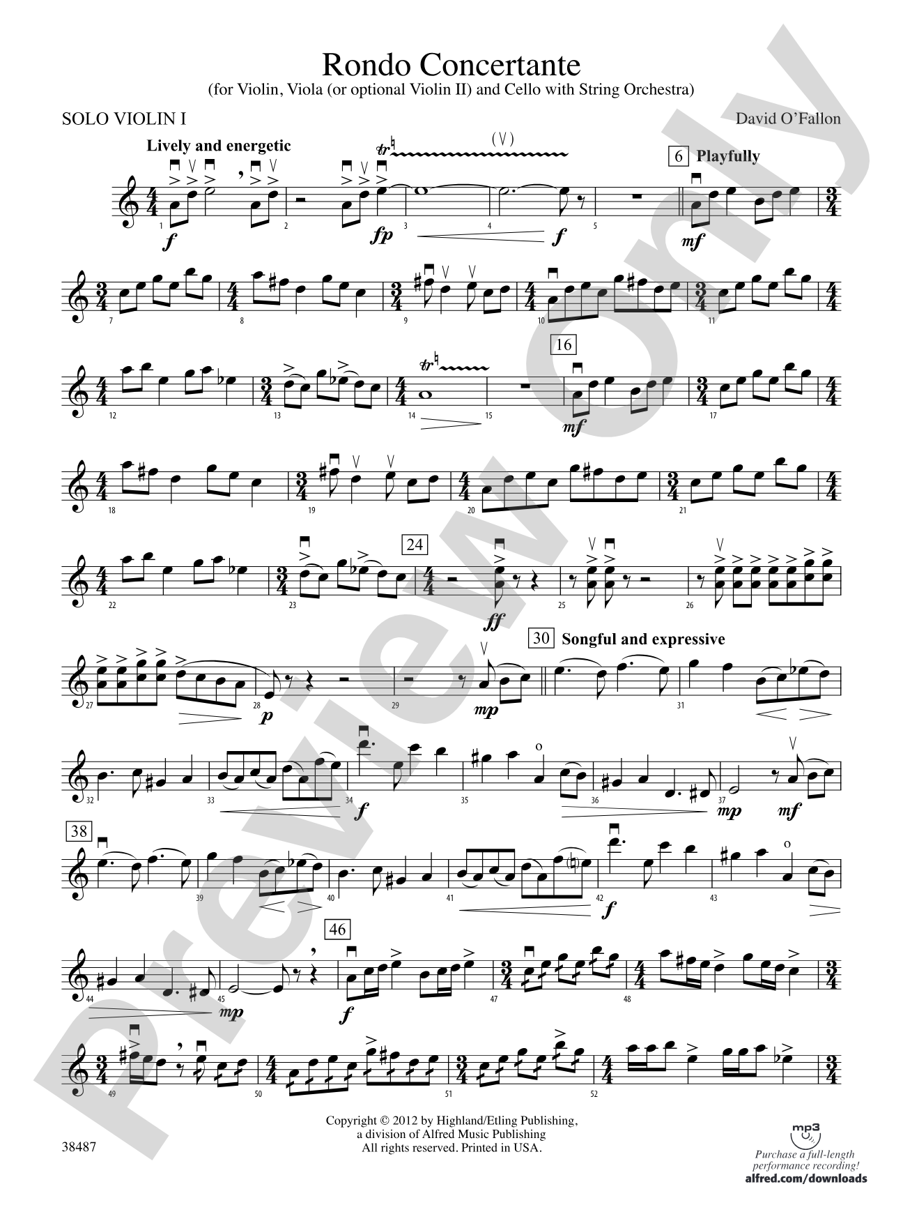 Rondo Concertante: Solo 1st Violin