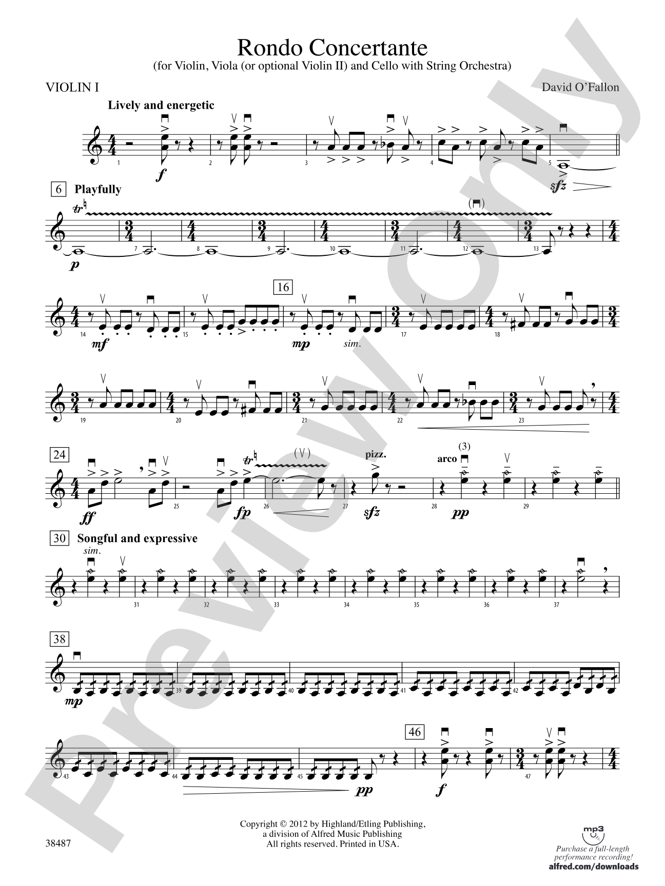 Rondo Concertante: 1st Violin