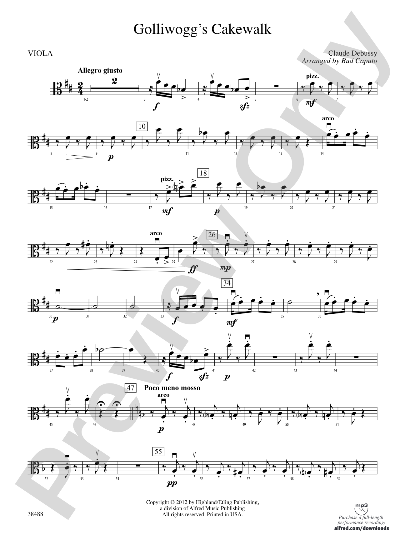 Golliwogg's Cakewalk: Viola