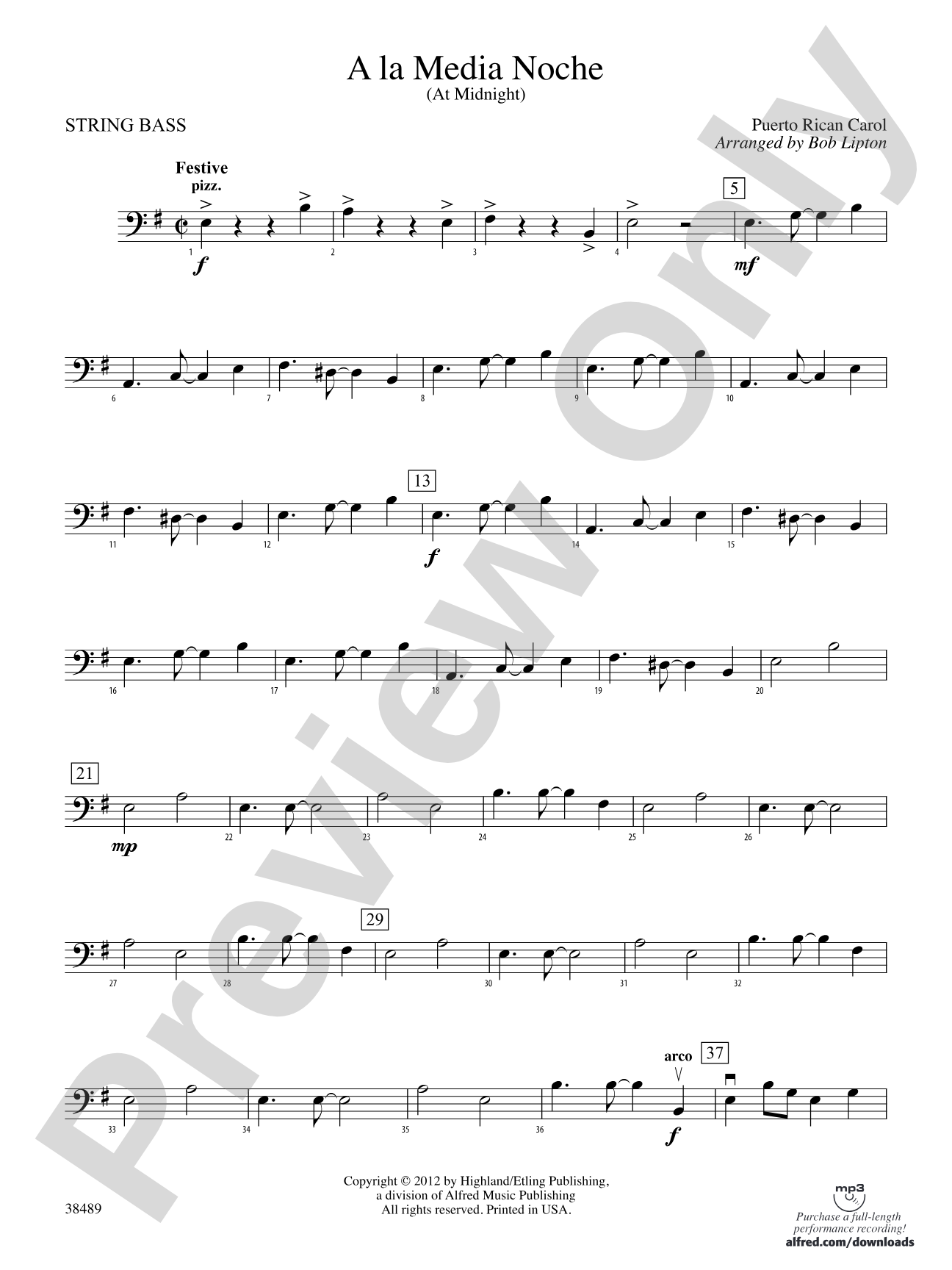 A la Media Noche: String Bass