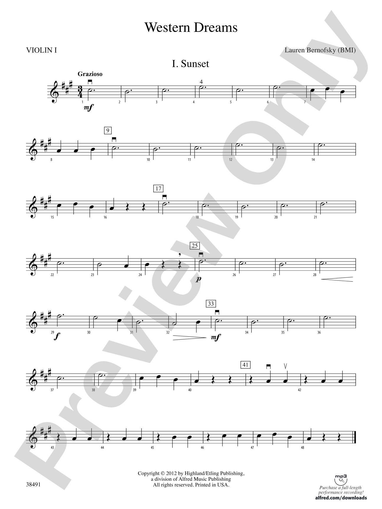 Western Dreams: 1st Violin