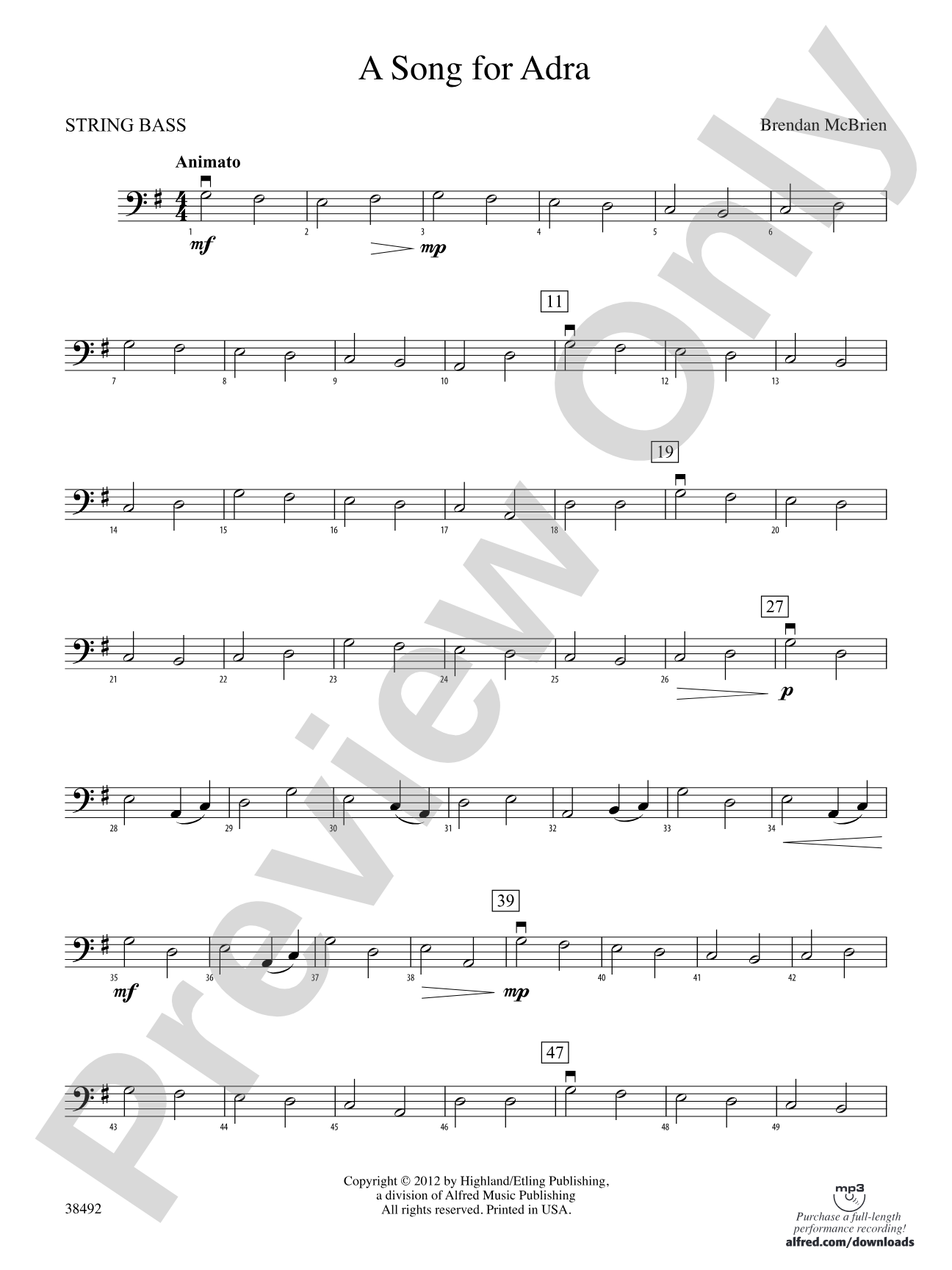 A Song for Adra: String Bass