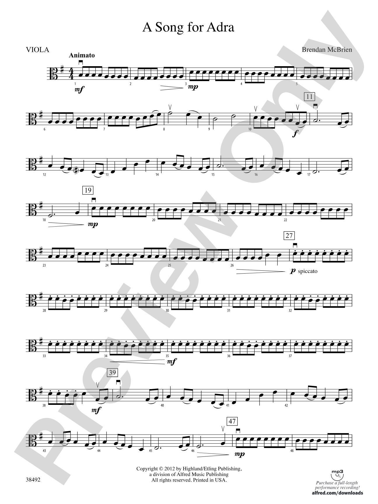 A Song for Adra: Viola