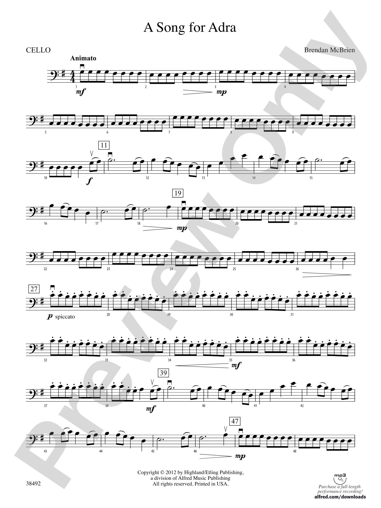 A Song for Adra: Cello