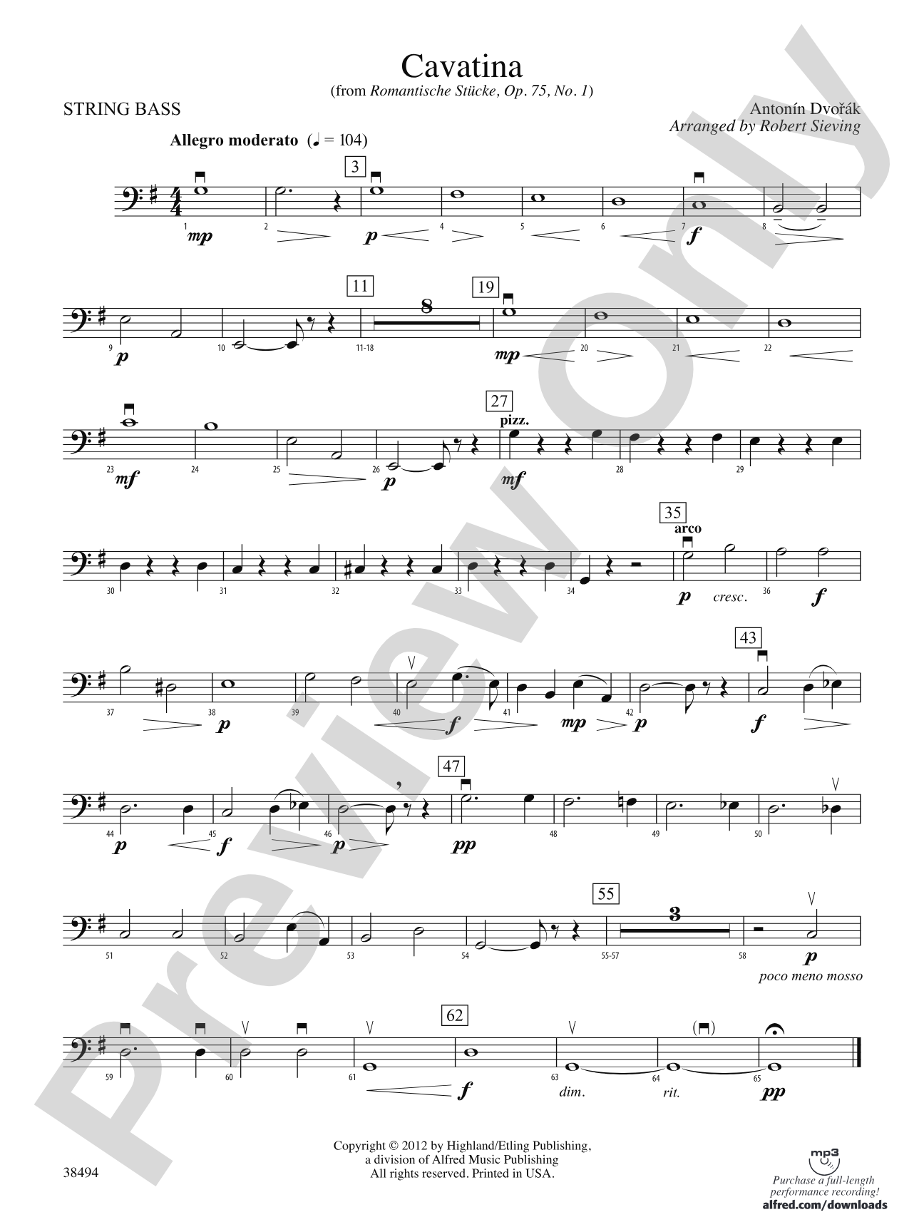 Cavatina: String Bass