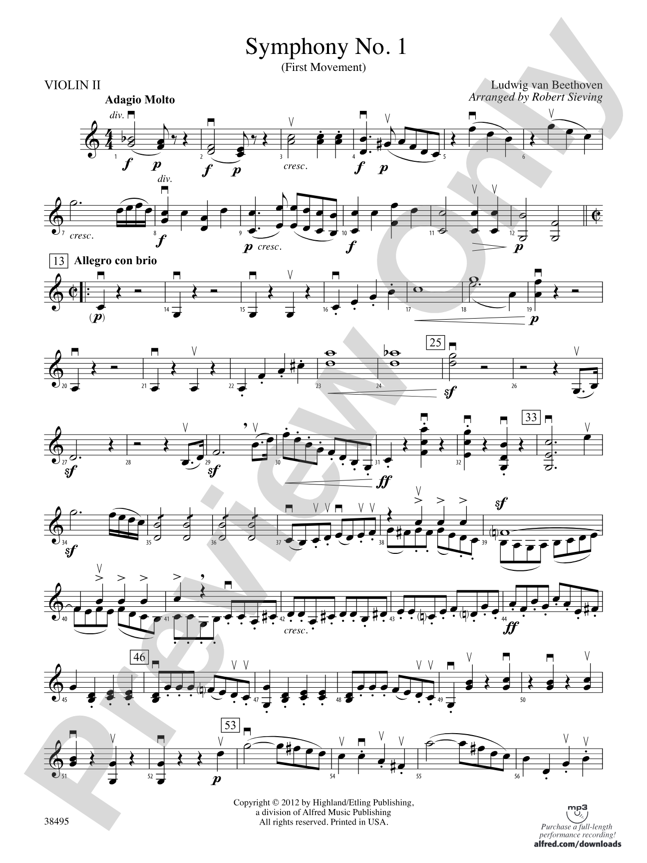 Symphony No. 1: 2nd Violin