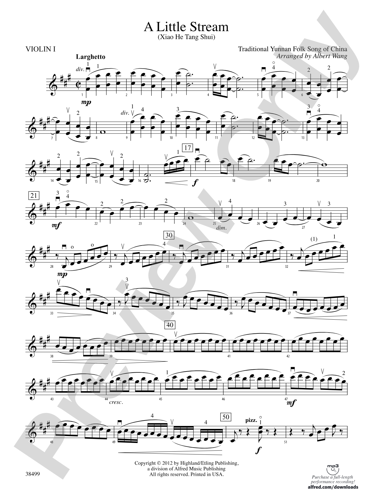 A Little Stream: 1st Violin