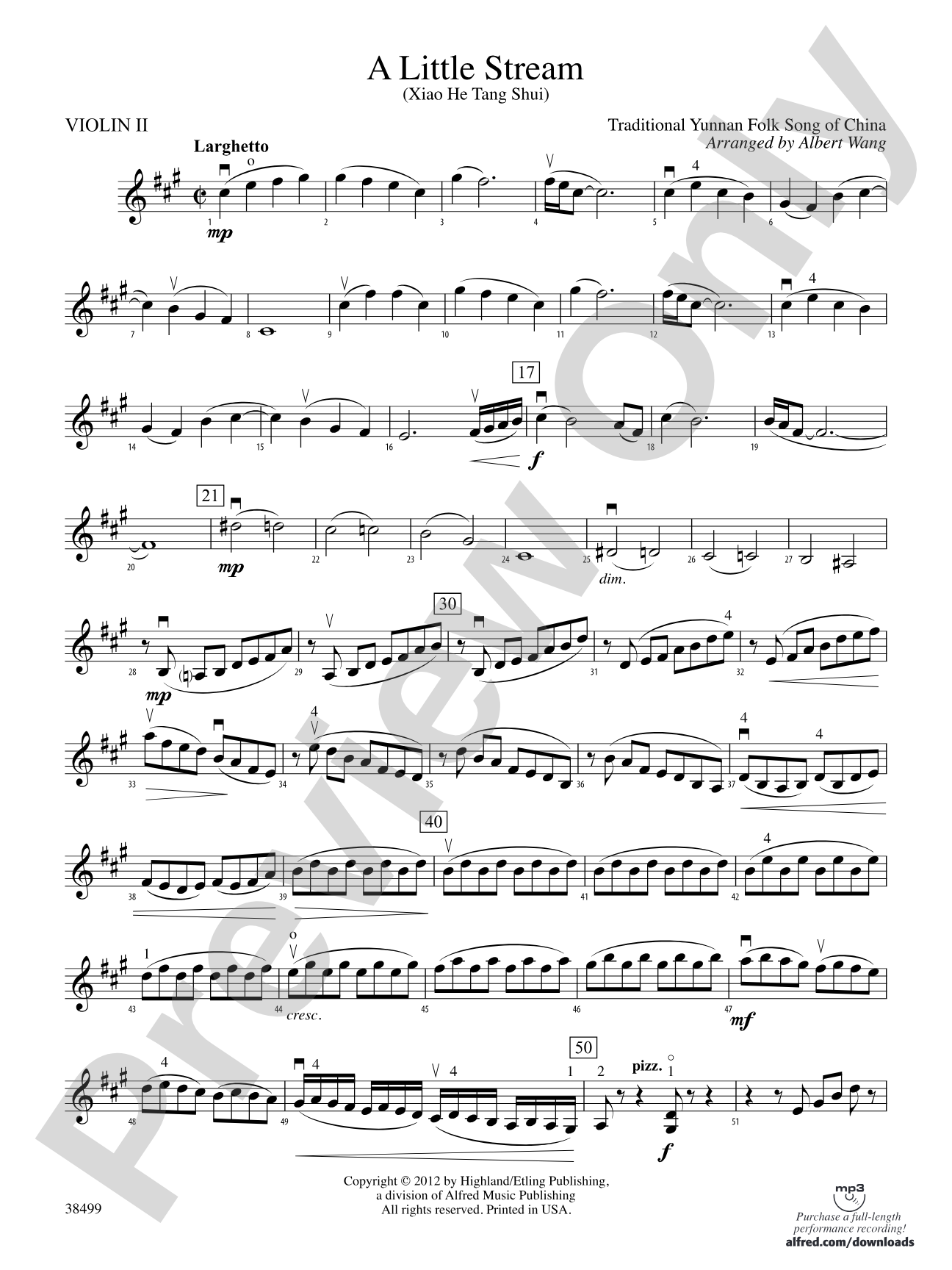 A Little Stream: 2nd Violin
