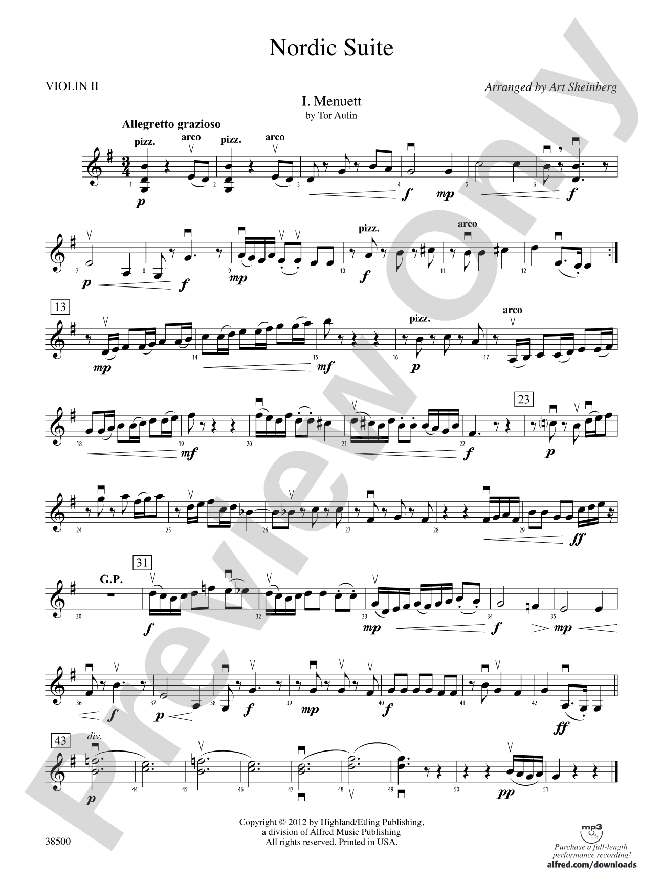 Nordic Suite: 2nd Violin