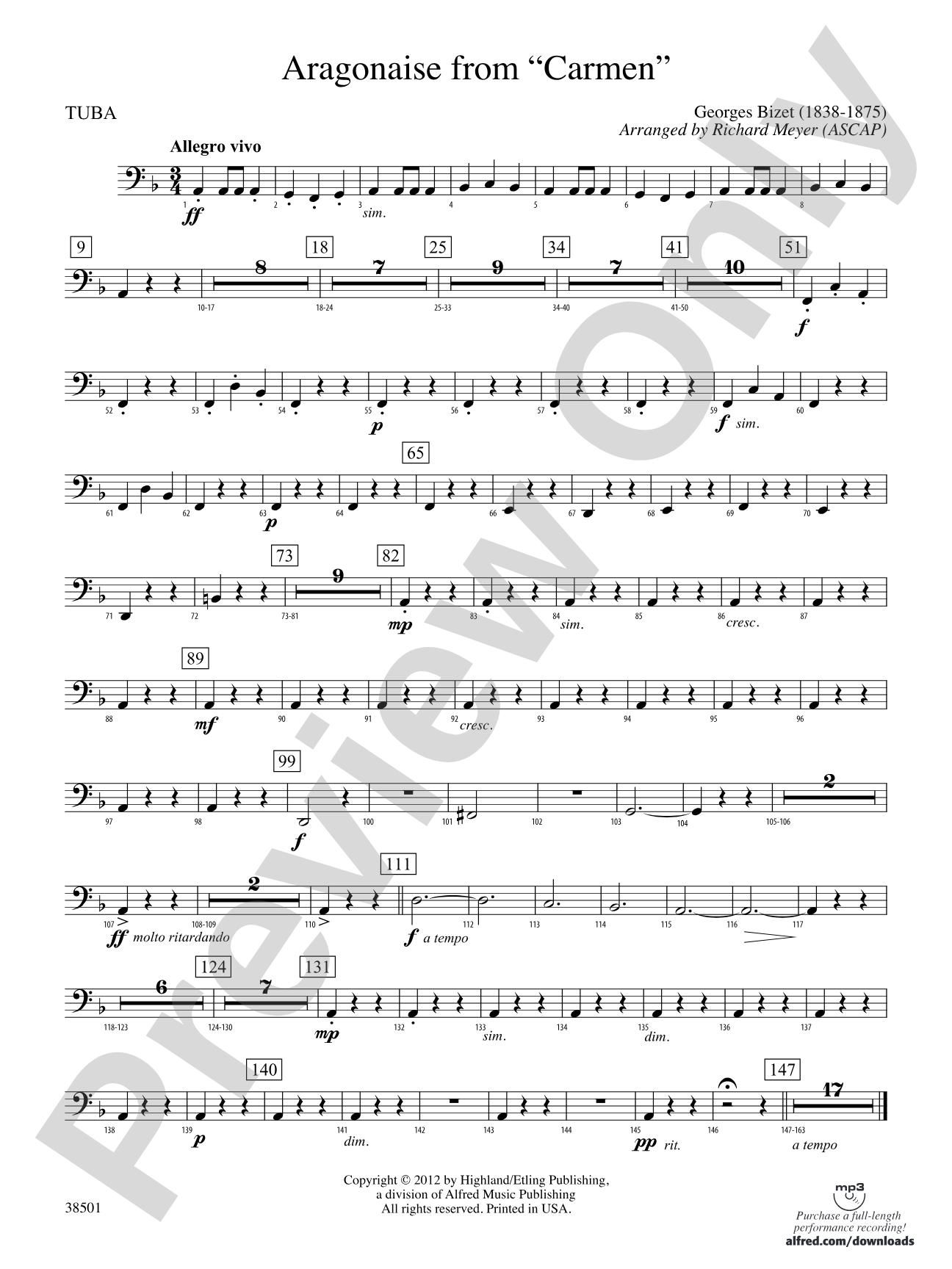 Aragonaise from Carmen: Tuba