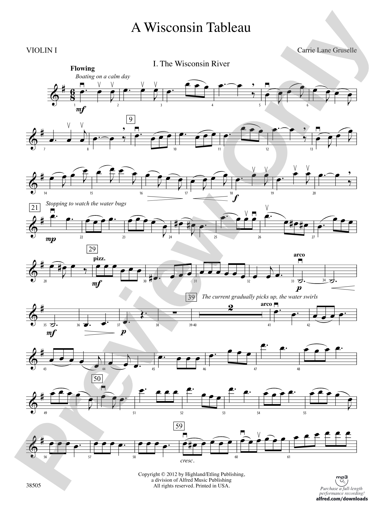 A Wisconsin Tableau: 1st Violin