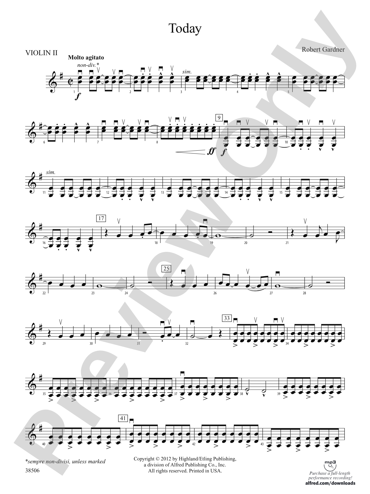 Today: 2nd Violin