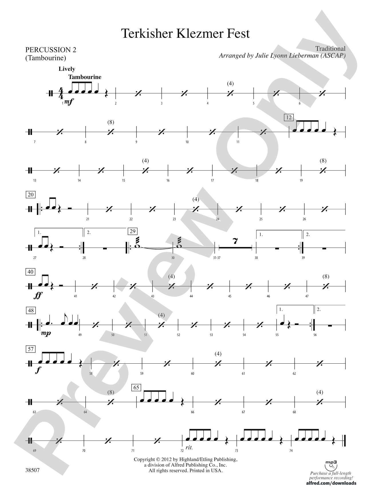 Terkisher Klezmer Fest: 2nd Percussion