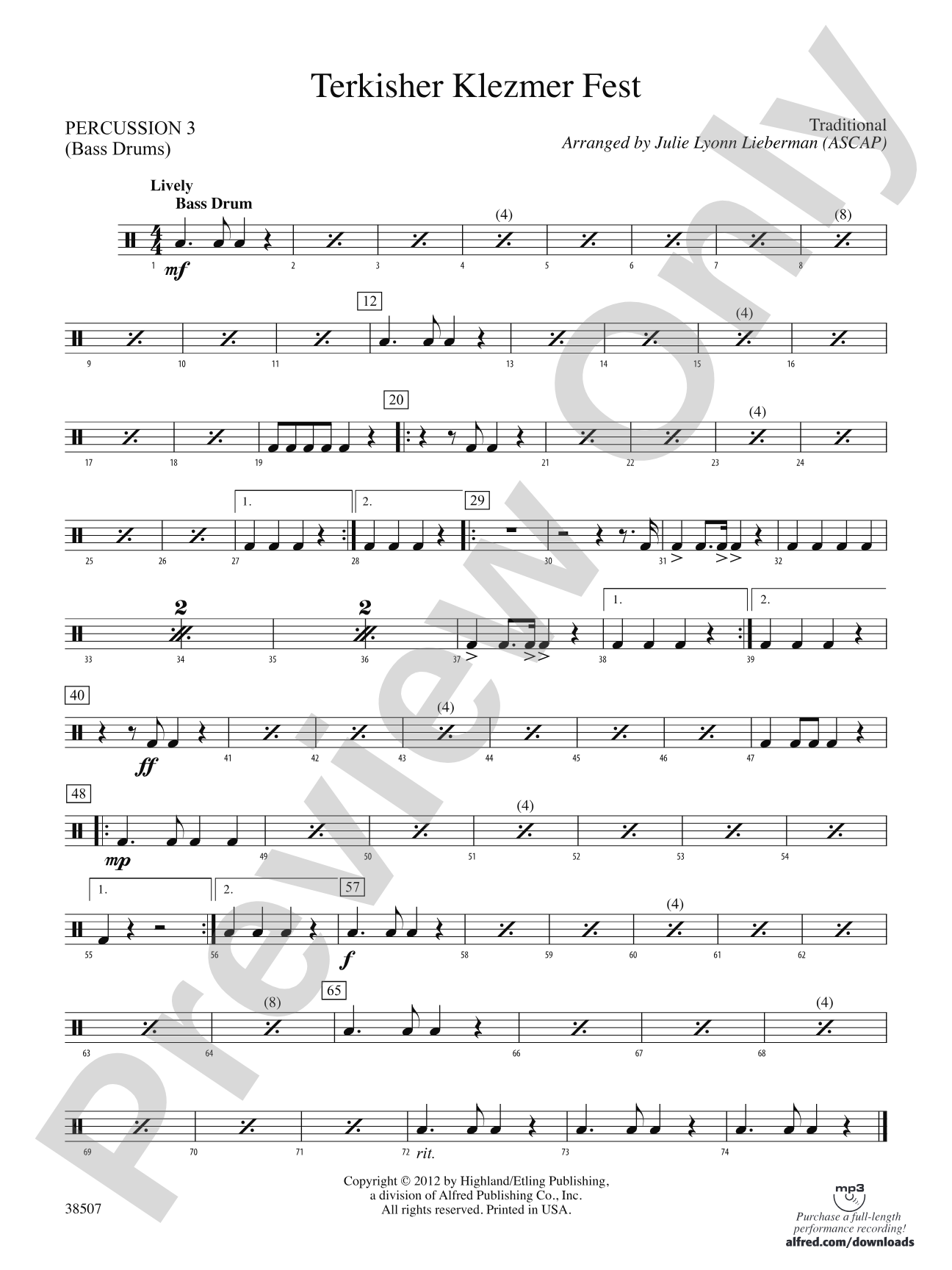 Terkisher Klezmer Fest: 3rd Percussion