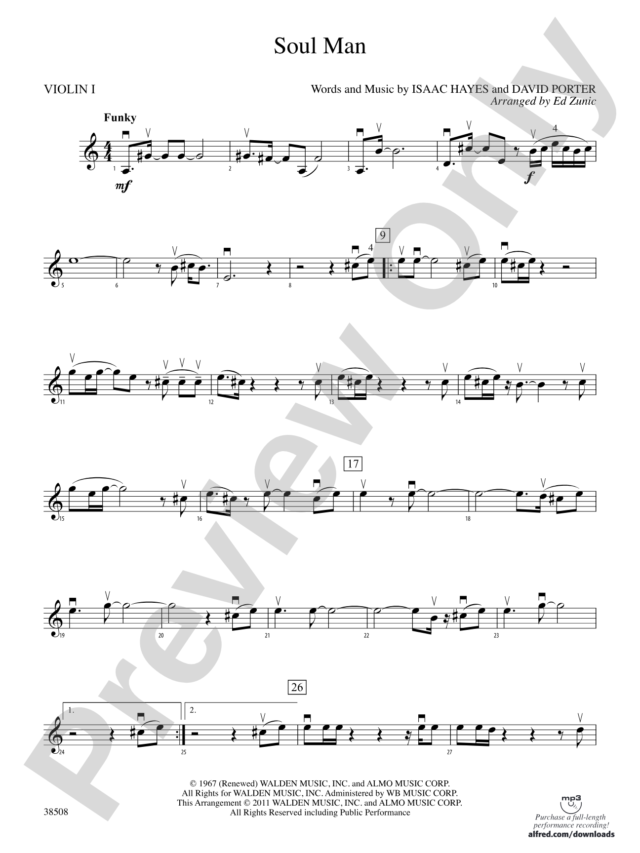 Soul Man: 1st Violin
