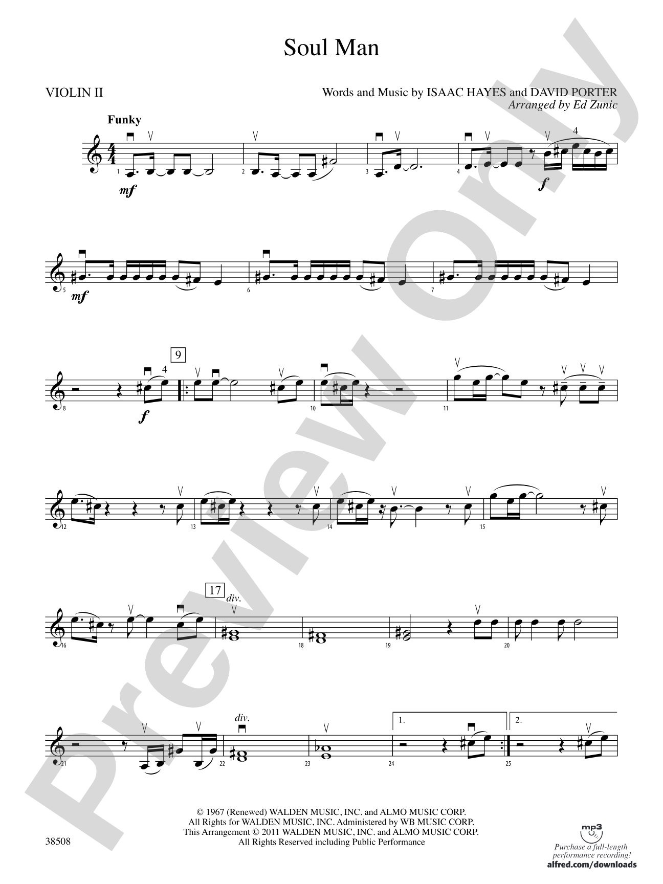 Soul Man: 2nd Violin